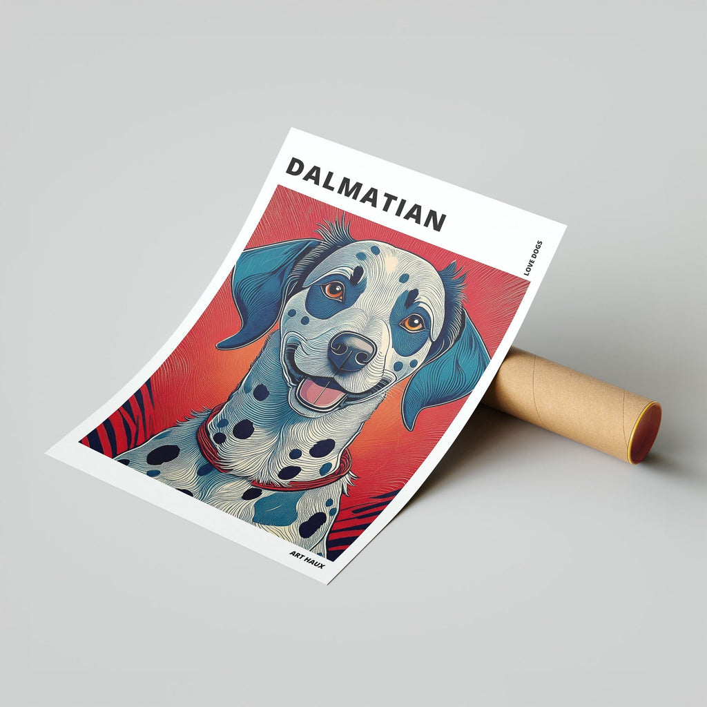 Dalmatian Hokusai Japanese Inspired Dog Series with Text image 6