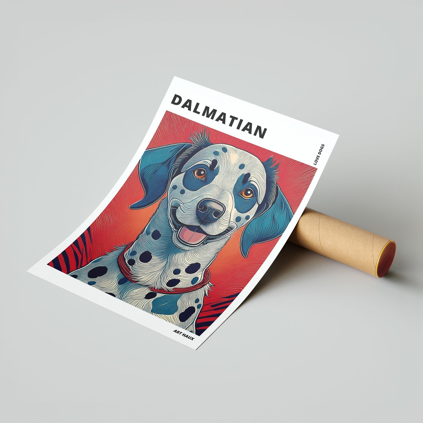 Dalmatian Hokusai Japanese Inspired Dog Series with Text image 6
