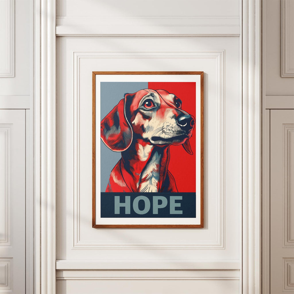 Dachshund HOPE Series Inspired by the Obama Poster image 3