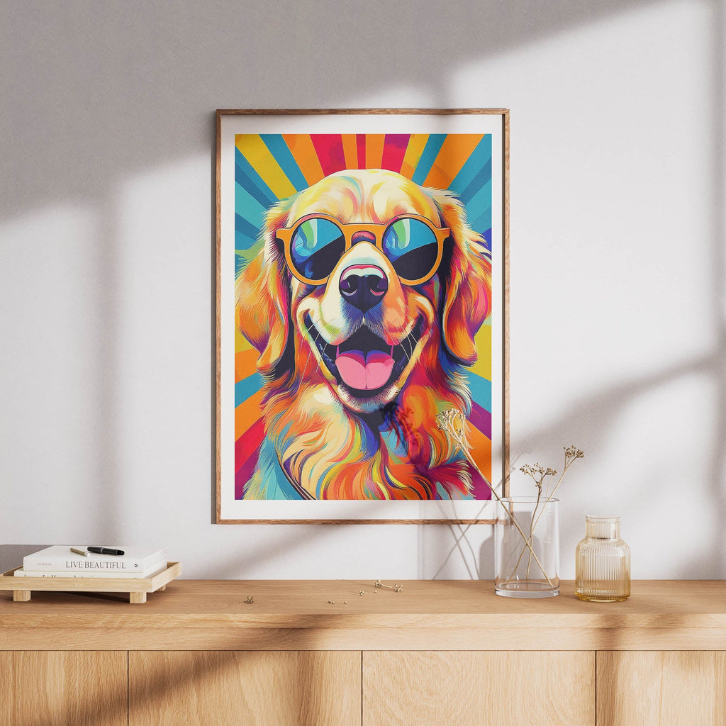 Golden Retriever In Colourful Sunnies 1 image 8