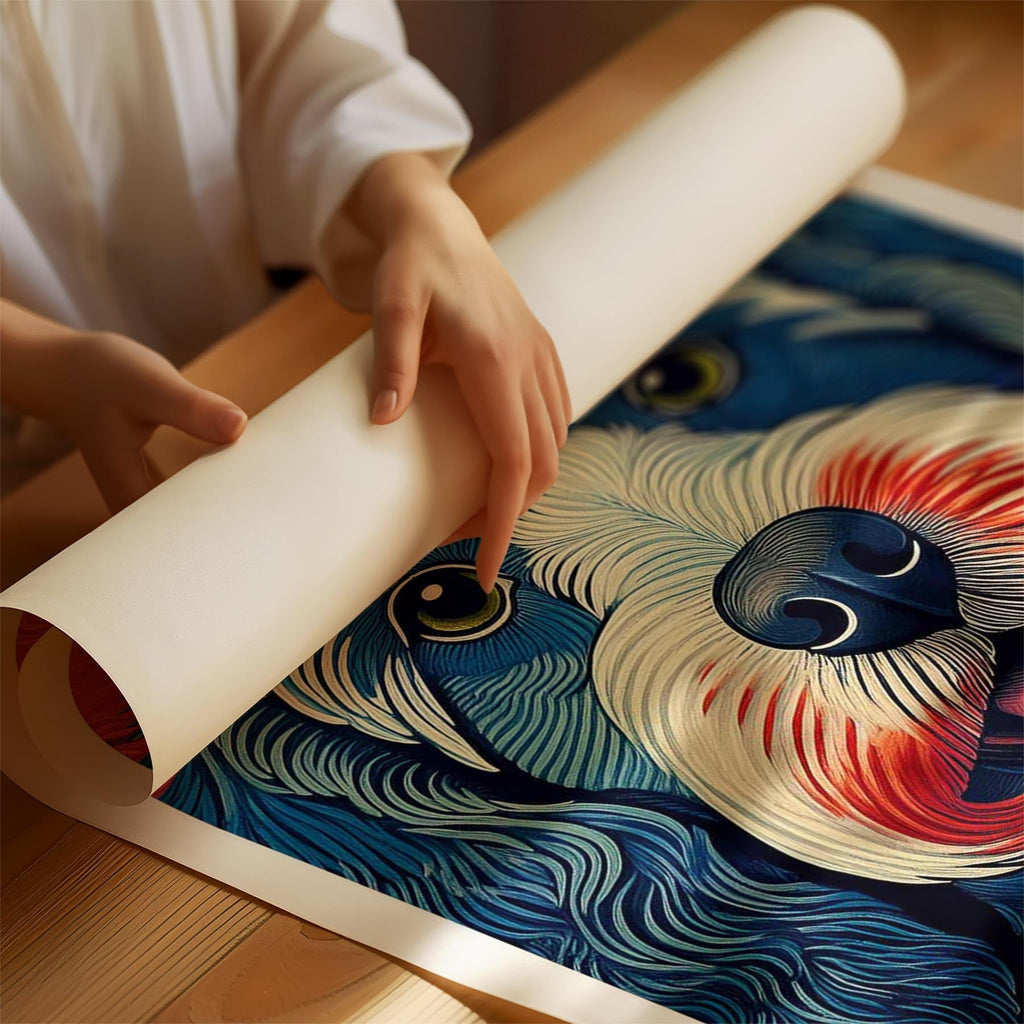 Cavoodle Hokusai Japanese Inspired Dog Series 4 image 1