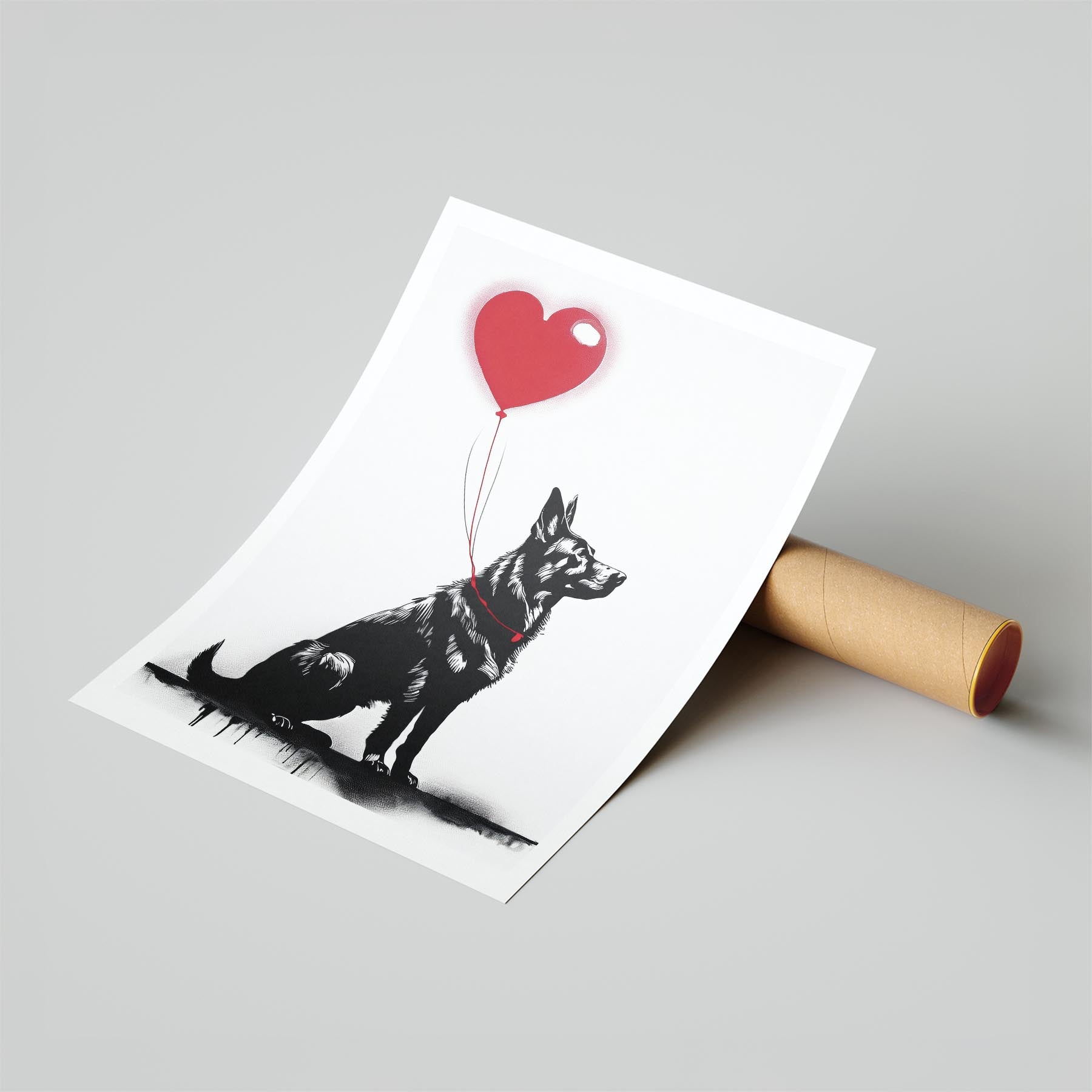 German Shepherd DOGSY Series inspired by the Art of Banksy image 6