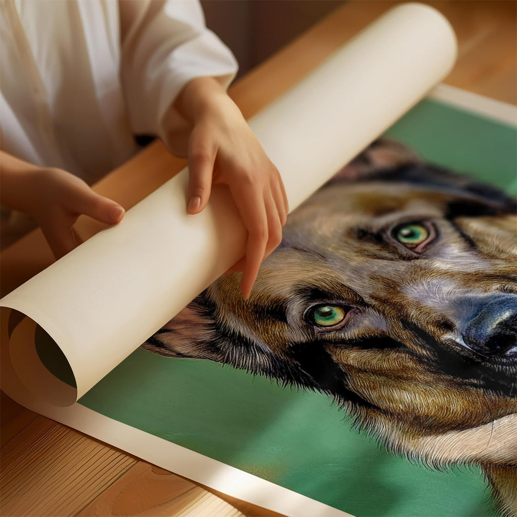 German Shepherd Green Painted Series image 1