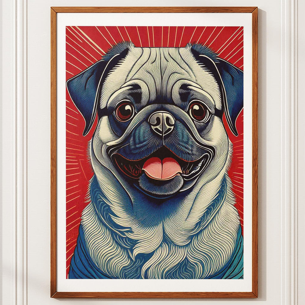 Pug Hokusai Japanese Inspired Dog Series image 10