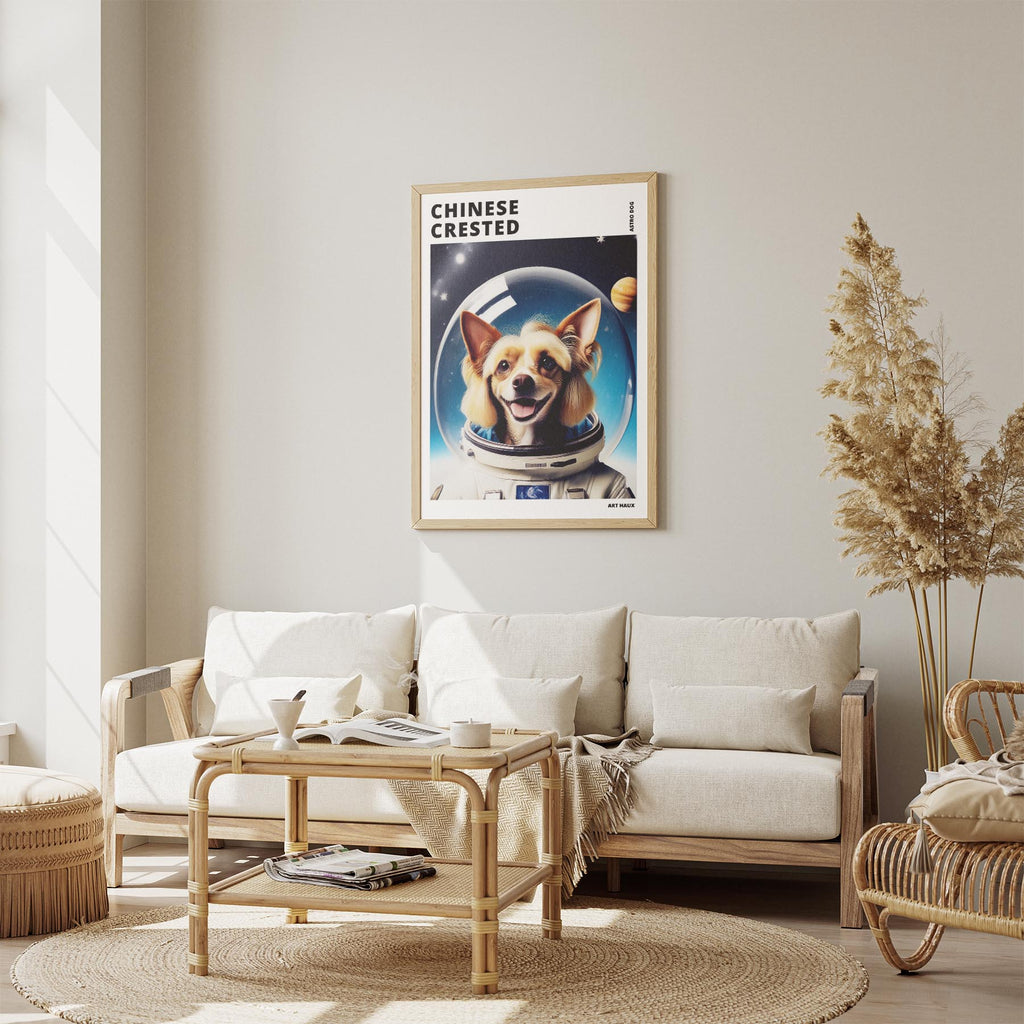 Chinese Crested Astronaut Dog Series with Text Astro Dog image 2