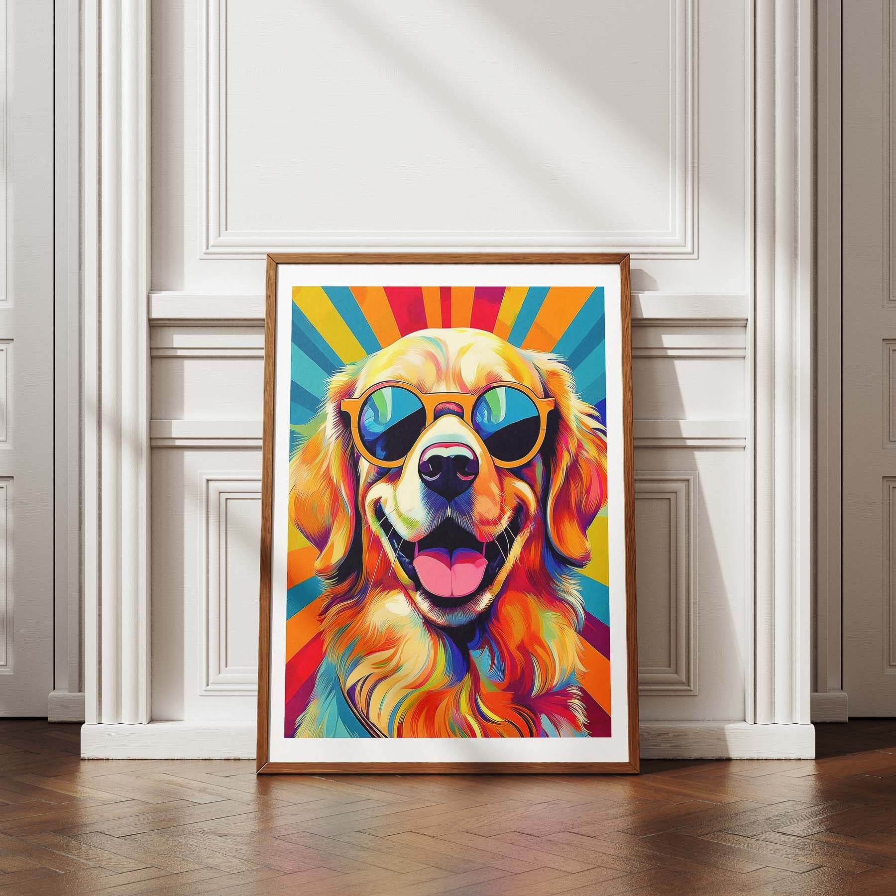 Golden Retriever In Colourful Sunnies 1 image 4