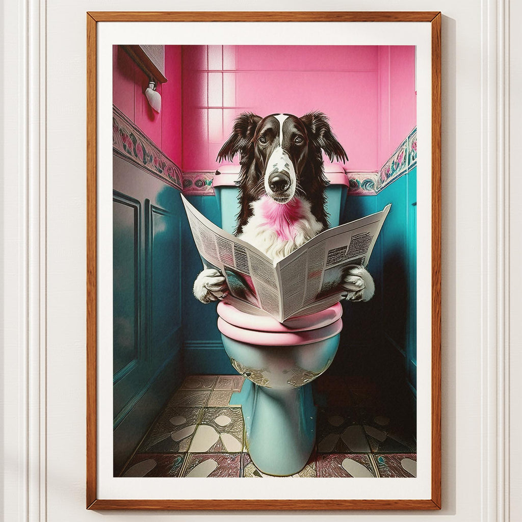 Borzoi Toilet Dogs PInk and Turquise image 10