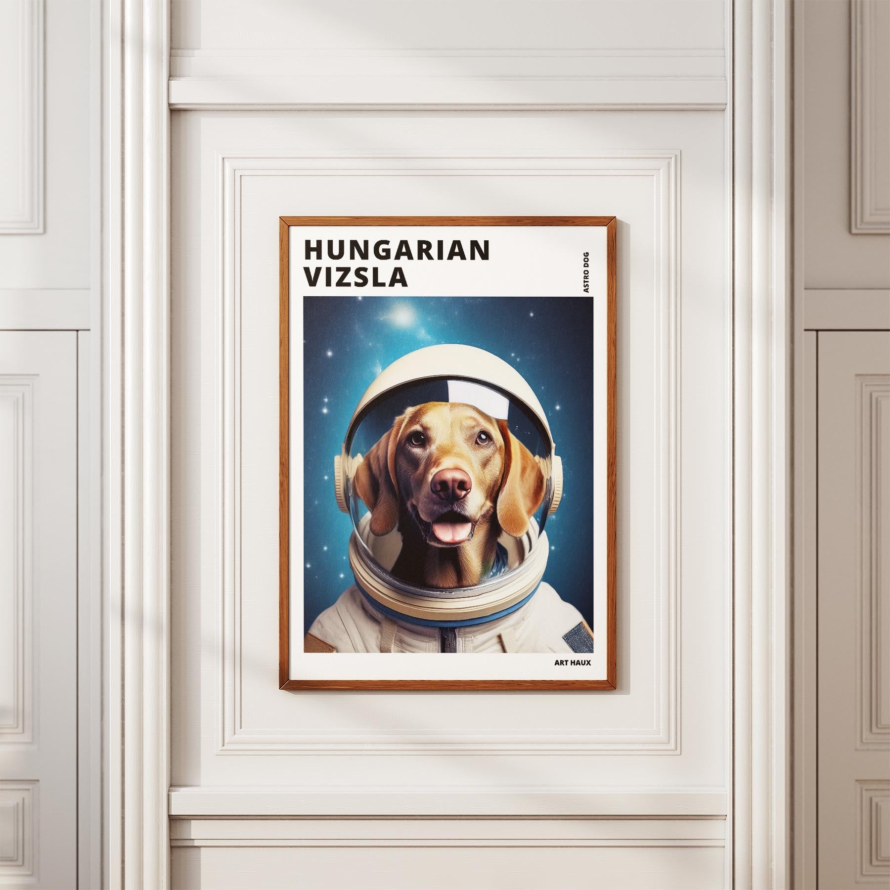 Hungarian Vizsla Astronaut Dog Series with Text Astro Dog image 3