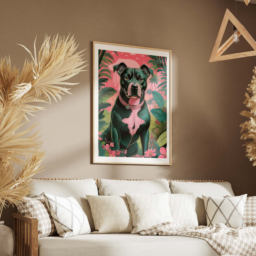 Staffordshire Bull Terrier Flowery Dog image 5