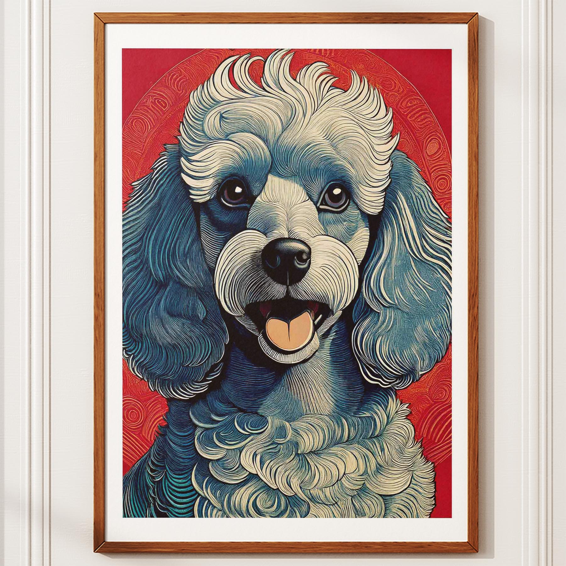 Poodle Hokusai Japanese Inspired Dog Series 1 image 10