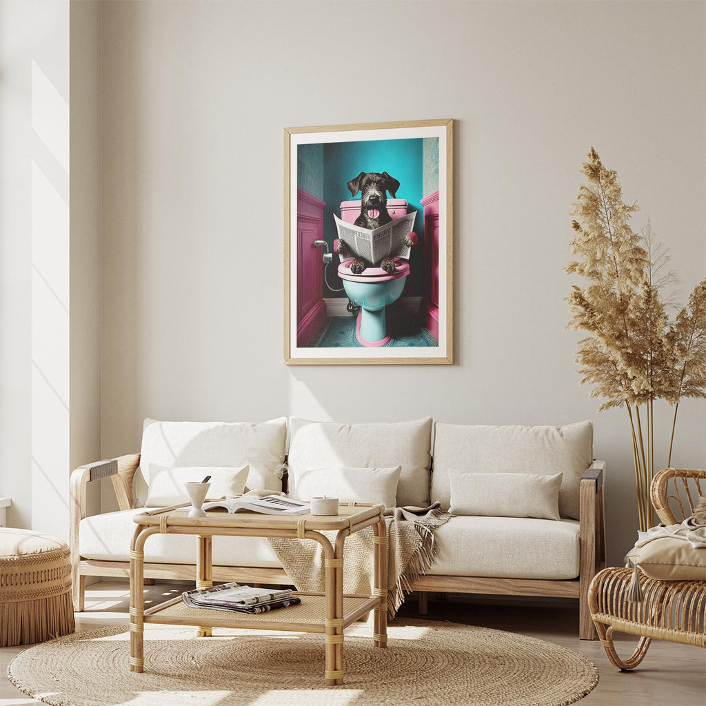 Deerhound Toilet Dogs PInk and Turquise image 2