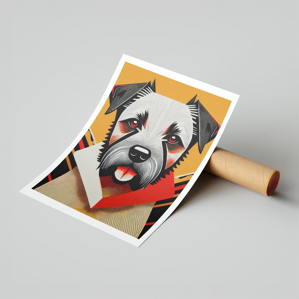 Border Terrier Geometric Orange Series image 6