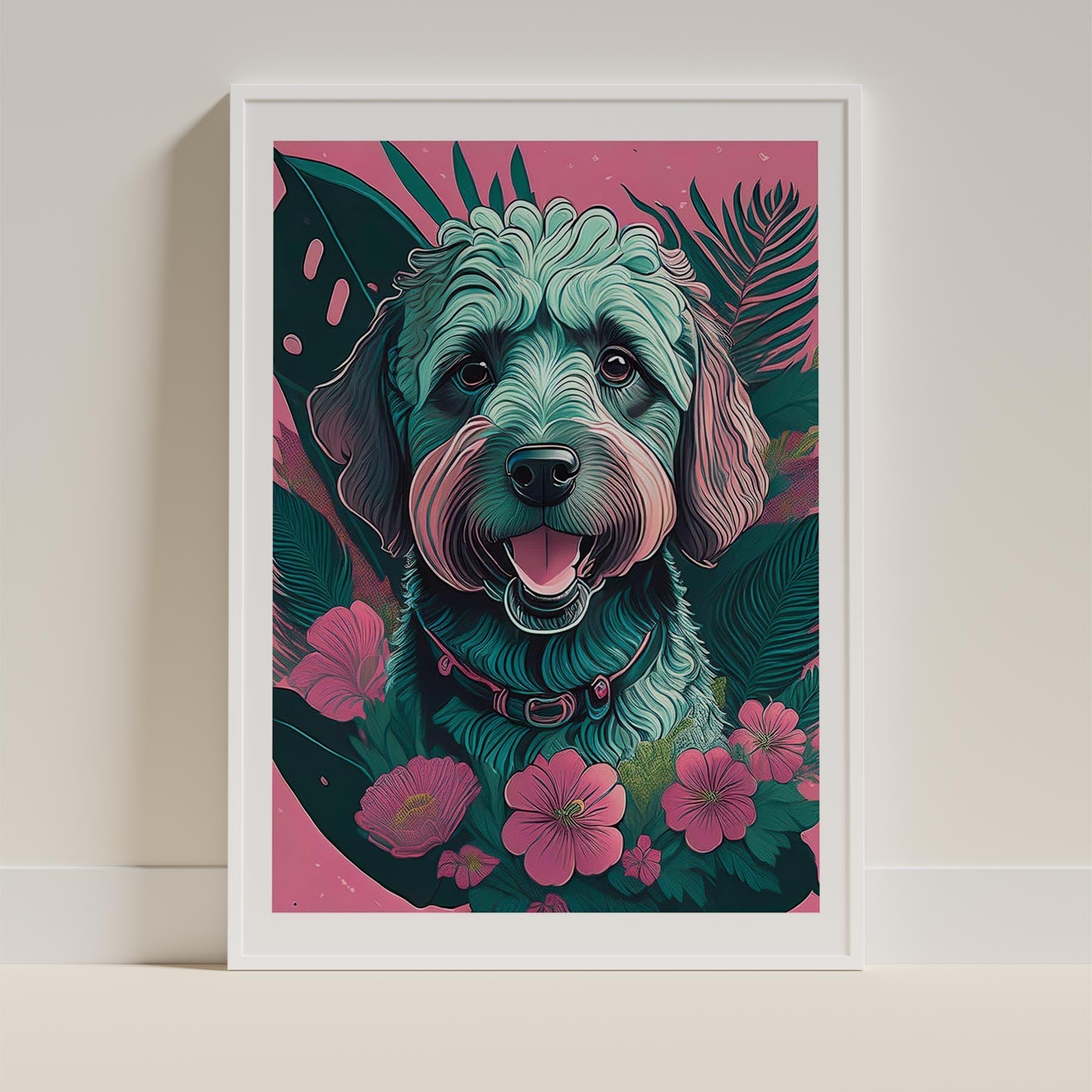 Groodle 2 Flowery Dog image 9