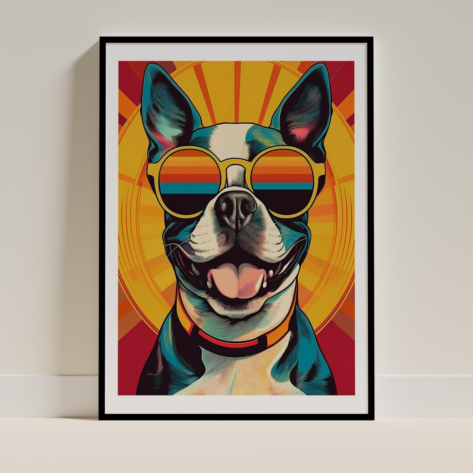 Boston Terrier In Colourful Sunnies 2 image 11