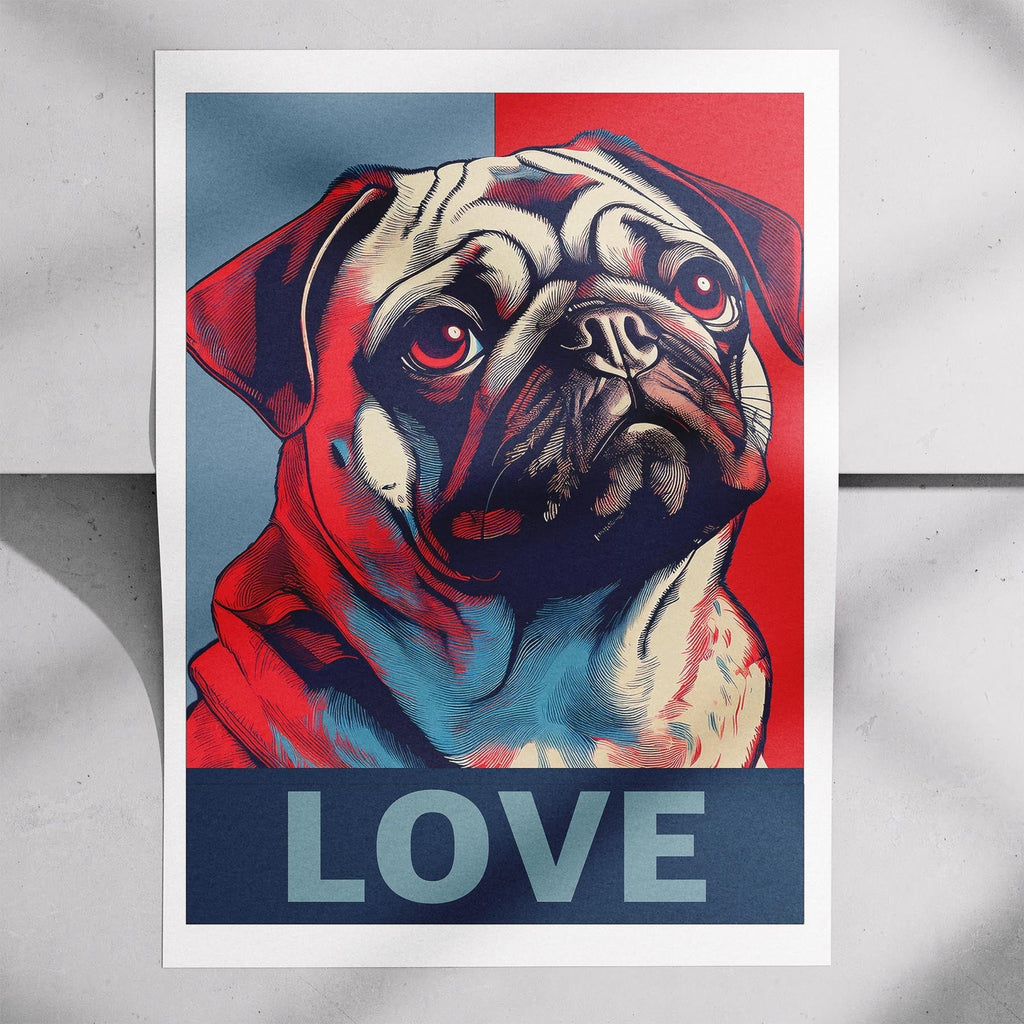 Pug LOVE Series Inspired by the Obama Poster image 7