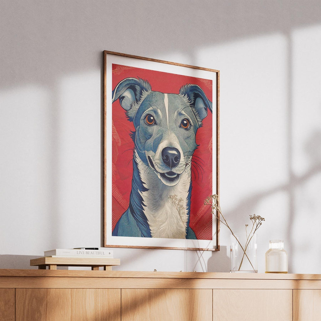 Whippet Hokusai Japanese Inspired Dog Series 1 image 5