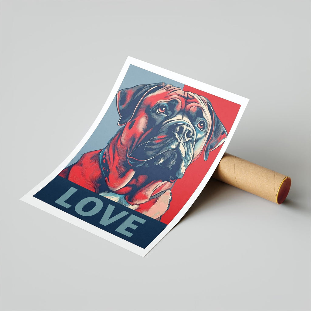 Bullmastiff LOVE Series Inspired by the Obama Poster image 6