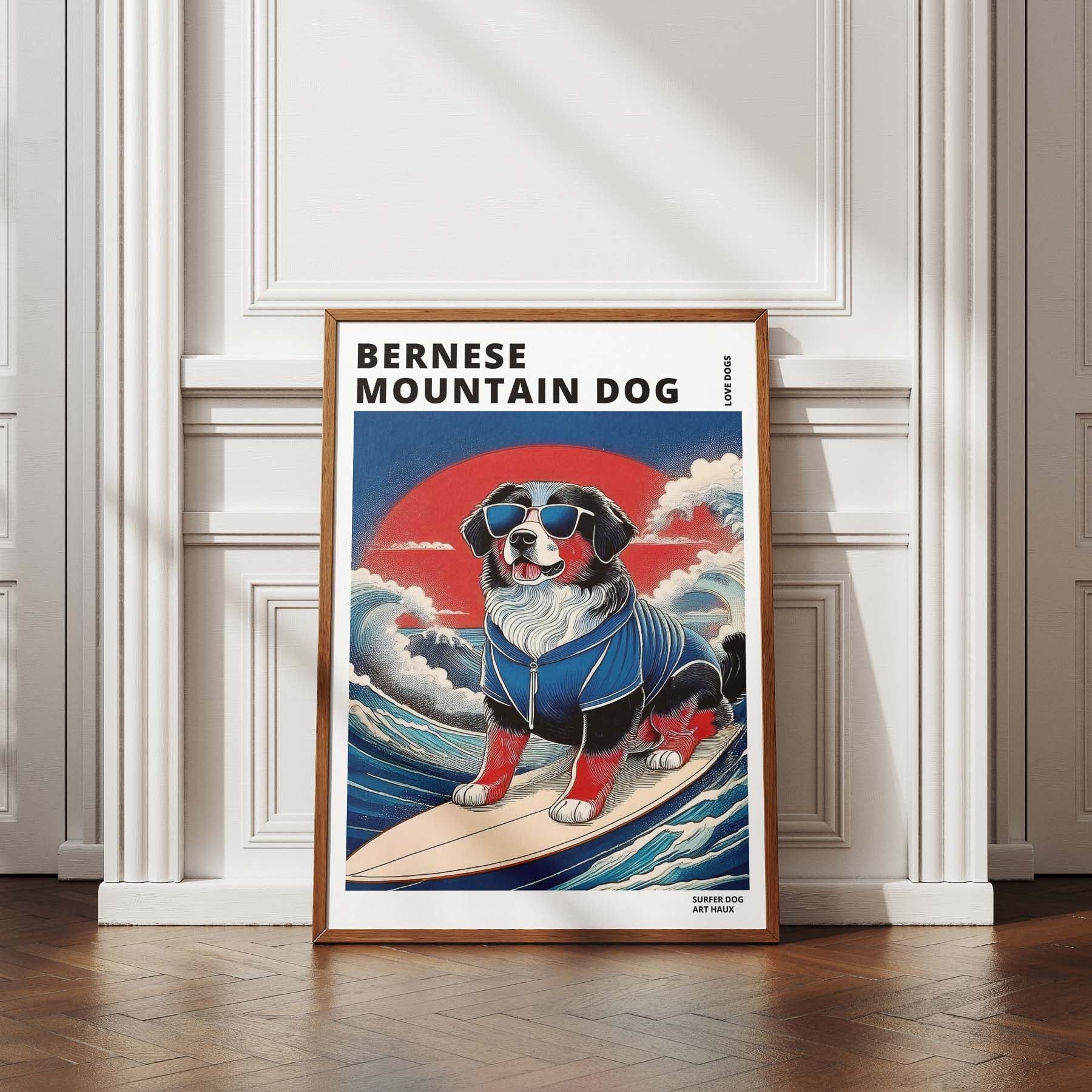 Bernese Mountain Dog Hokosai Surfer Dogs 1 image 4