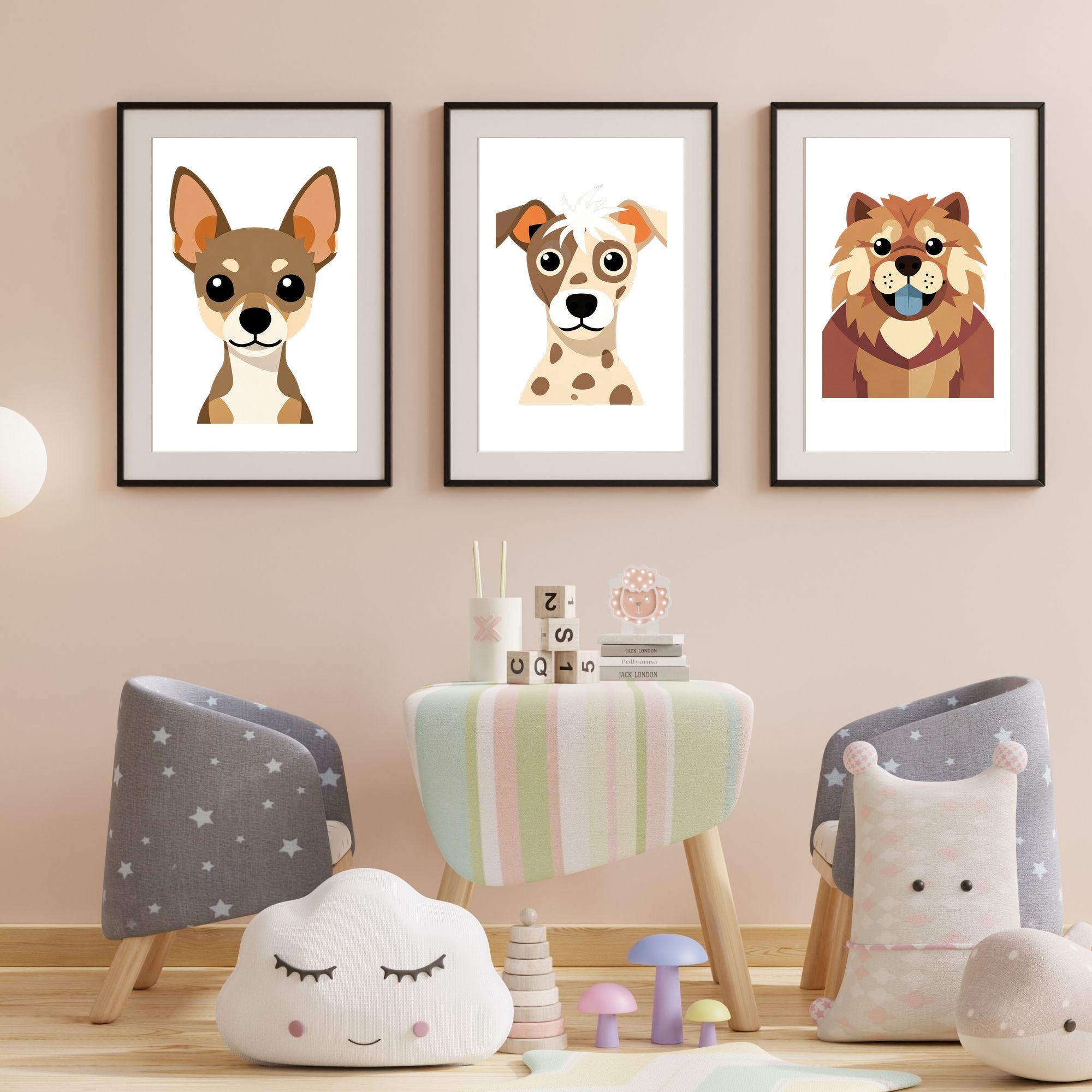 Bold Block Art Print - Framed Nursery Mockup