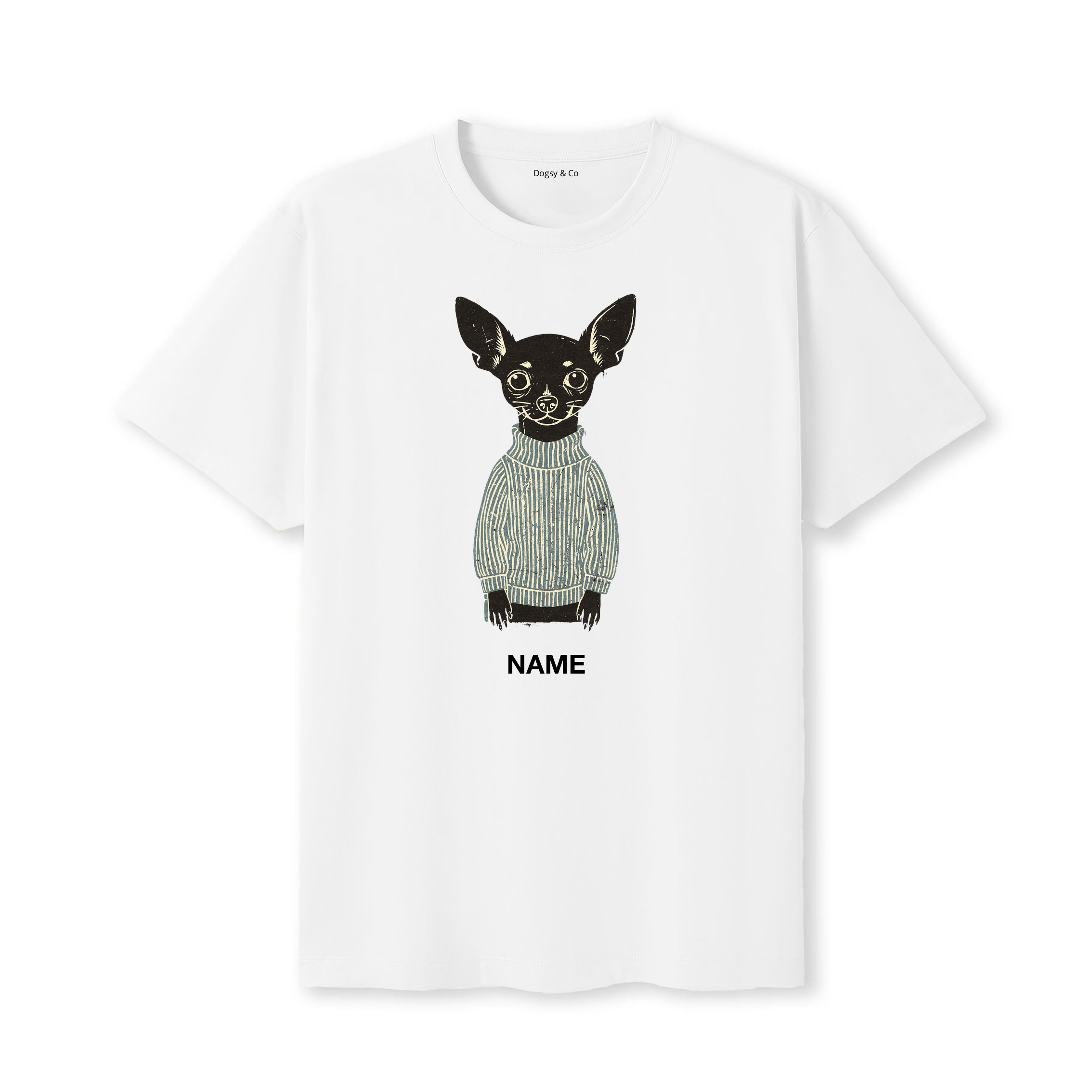 Chihuahua Jumper Dog Custom T-Shirt - White