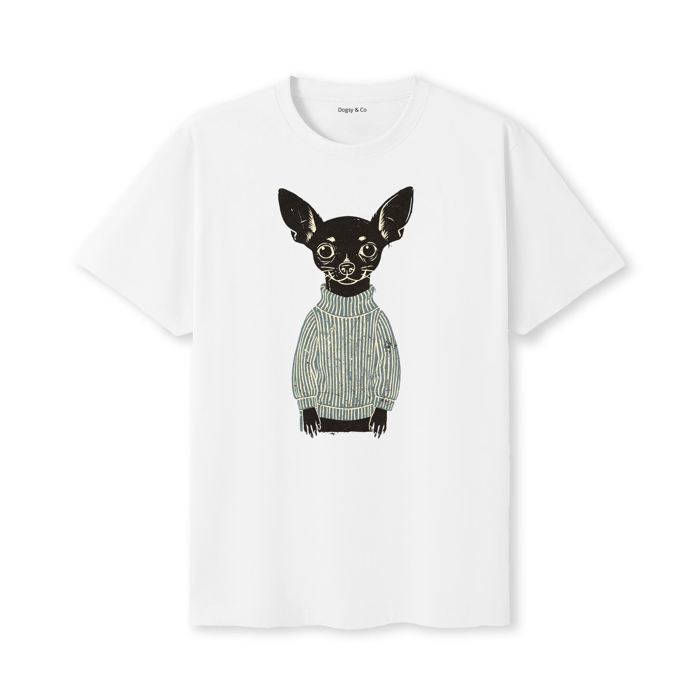 Chihuahua Jumper Dog T-Shirt - White