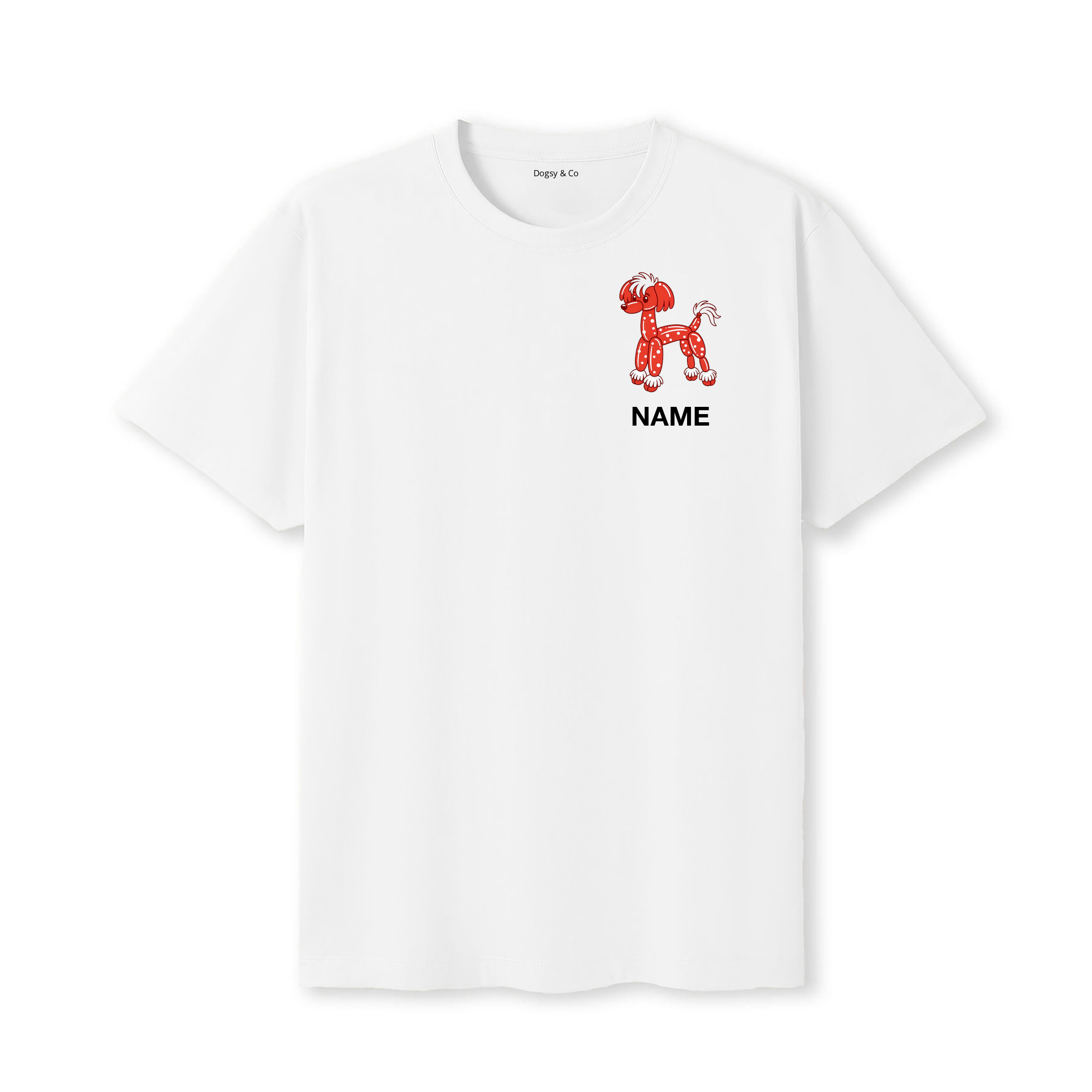 Chinese Crested Balloon Dog Custom T-Shirt - White