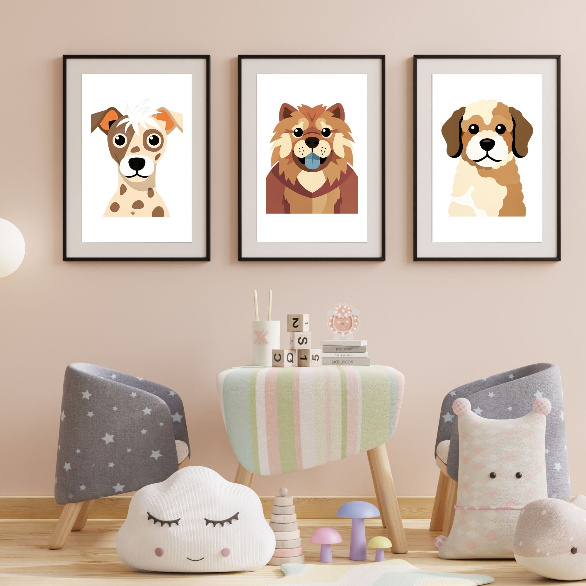Bold Block Art Print - Framed Nursery Mockup