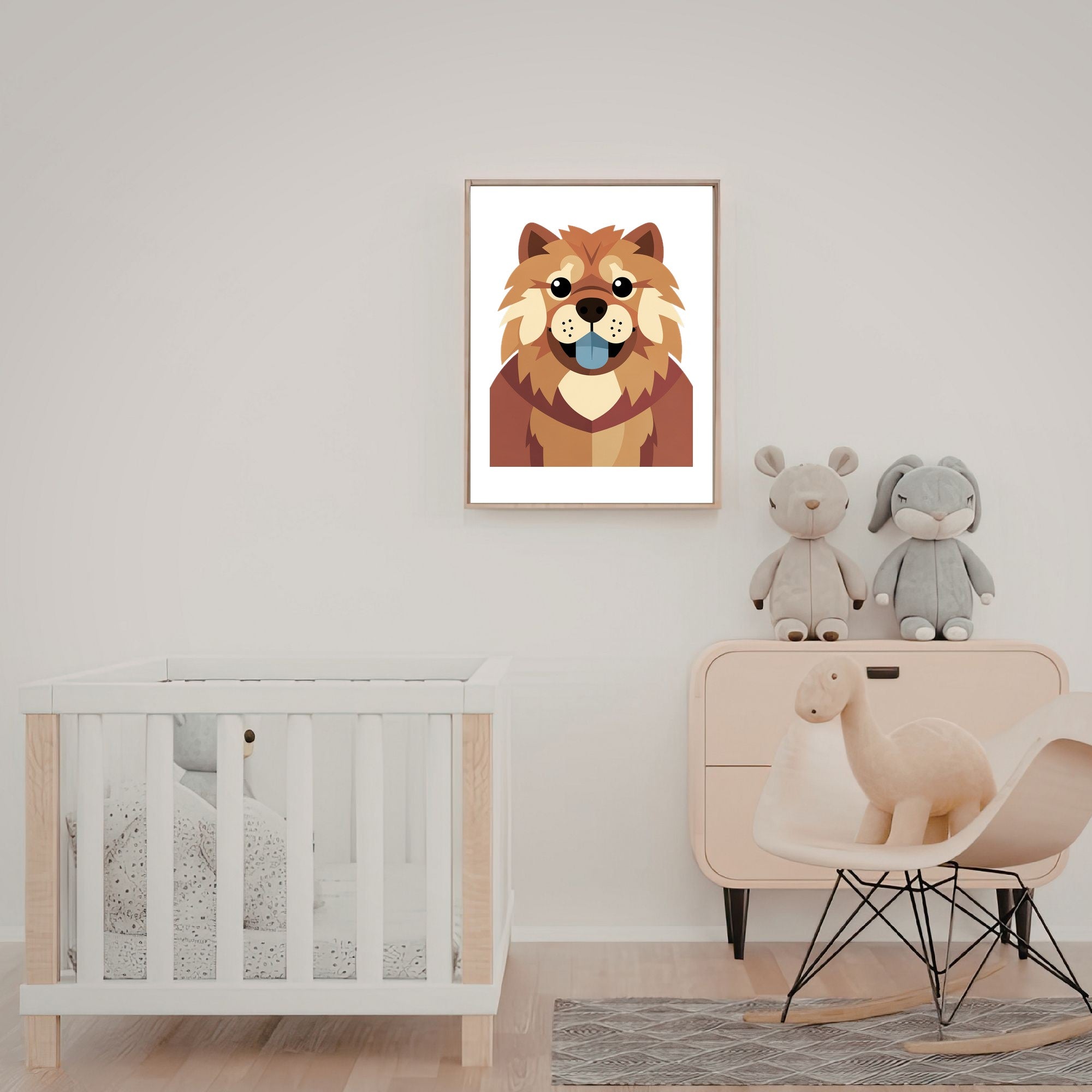 Bold Block Art Print - Framed Nursery Mockup