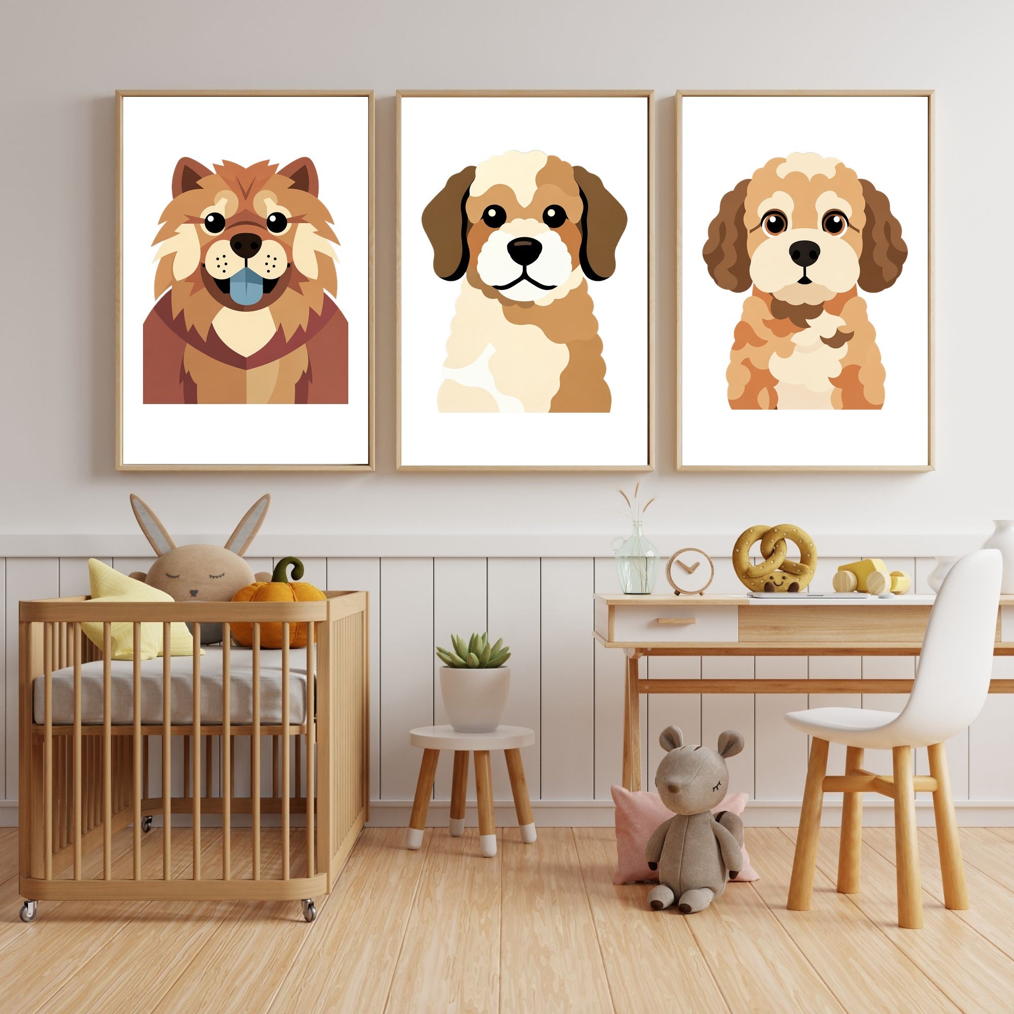 Bold Block Art Print - Framed Nursery Mockup