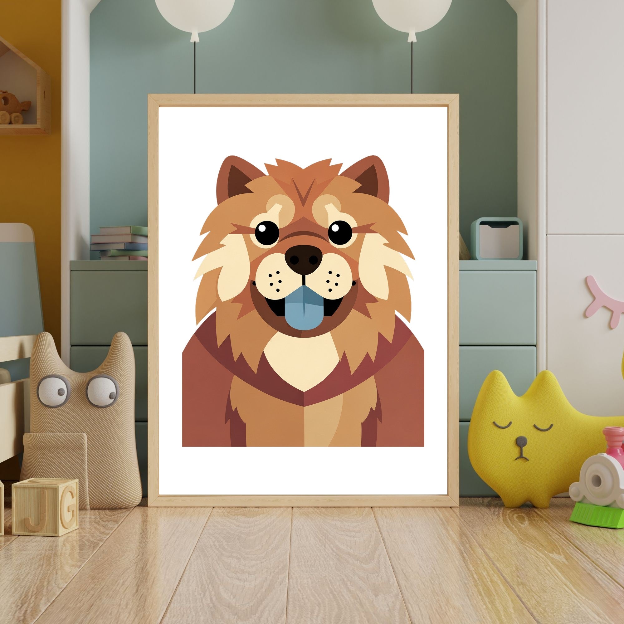 Bold Block Art Print - Framed Nursery Mockup