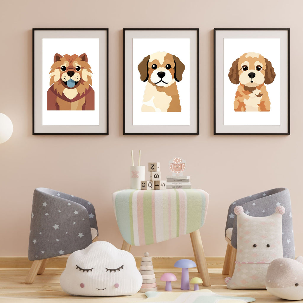 Bold Block Art Print - Framed Nursery Mockup