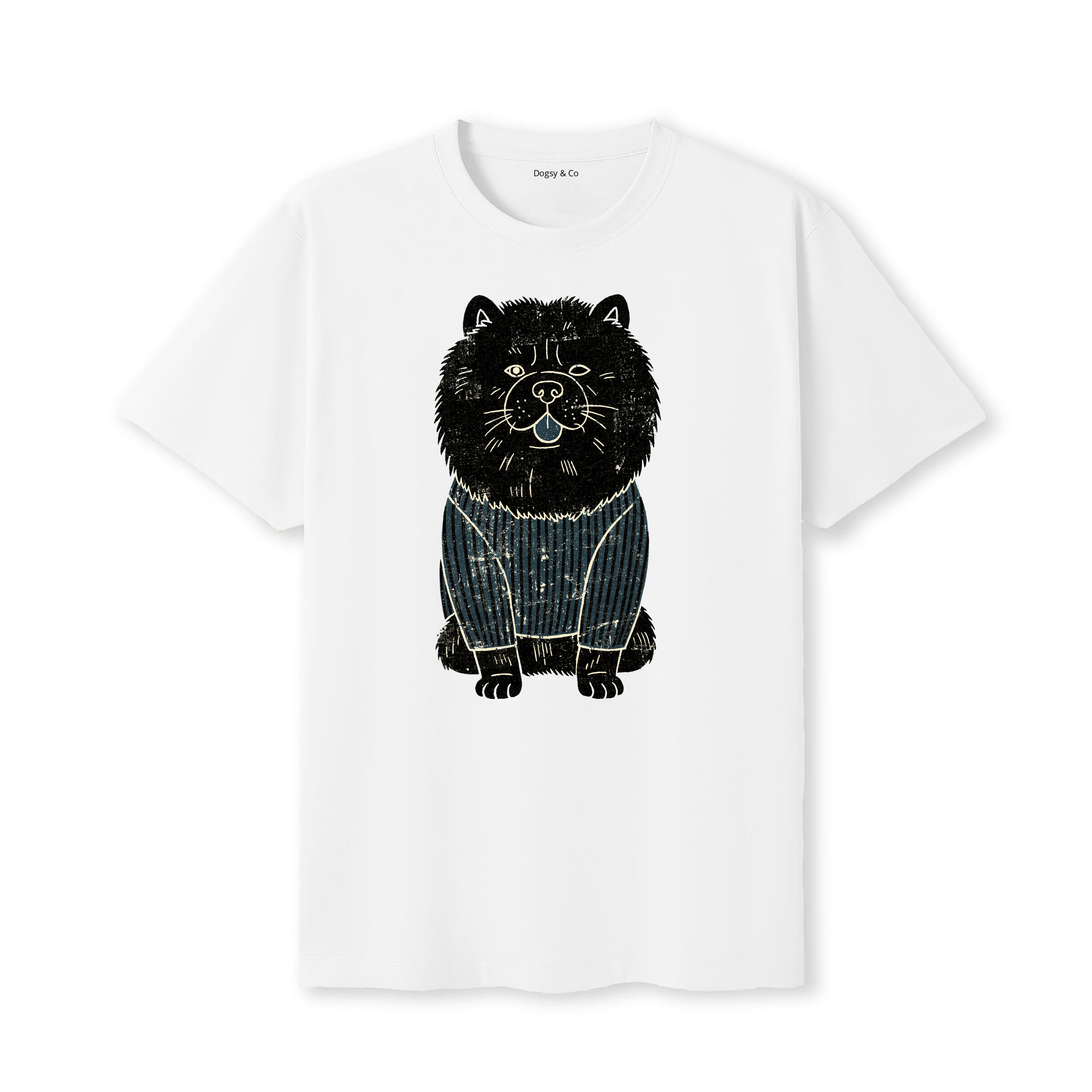 Chow Chow Jumper Dog T-Shirt - White