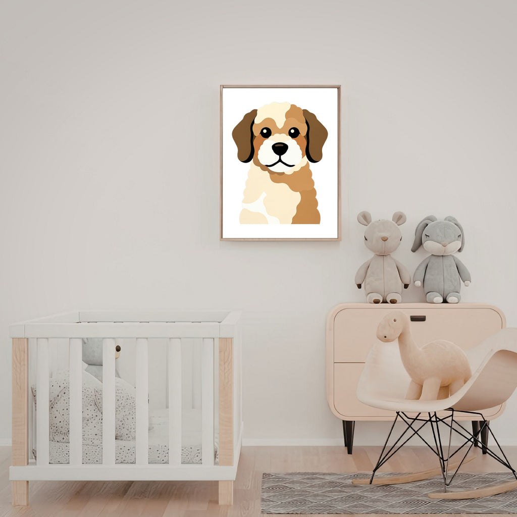 Bold Block Art Print - Framed Nursery Mockup