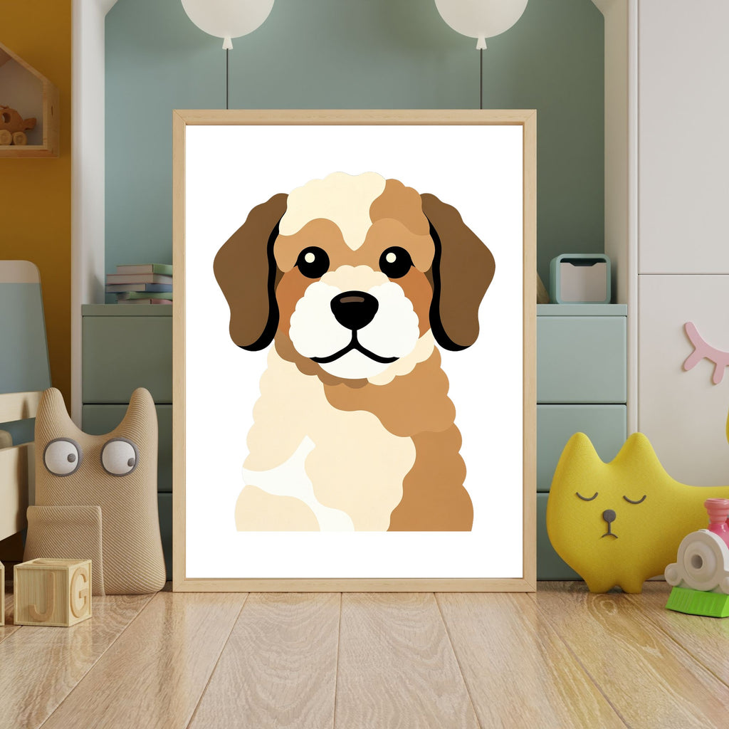 Bold Block Art Print - Framed Nursery Mockup