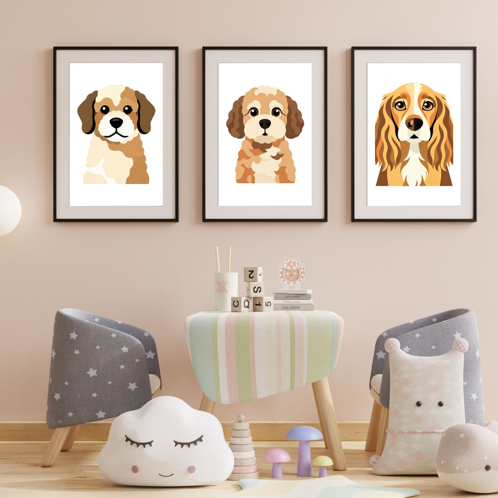 Bold Block Art Print - Framed Nursery Mockup