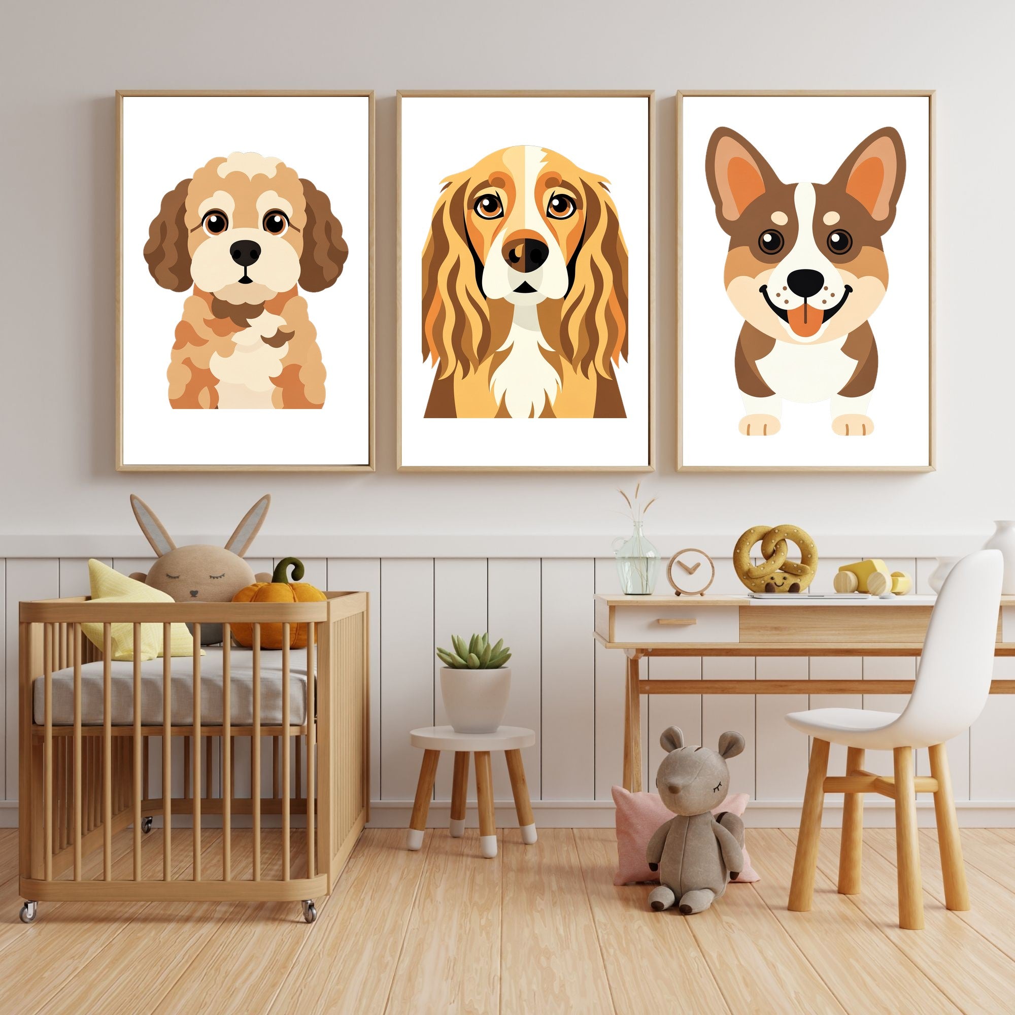 Bold Block Art Print - Framed Nursery Mockup