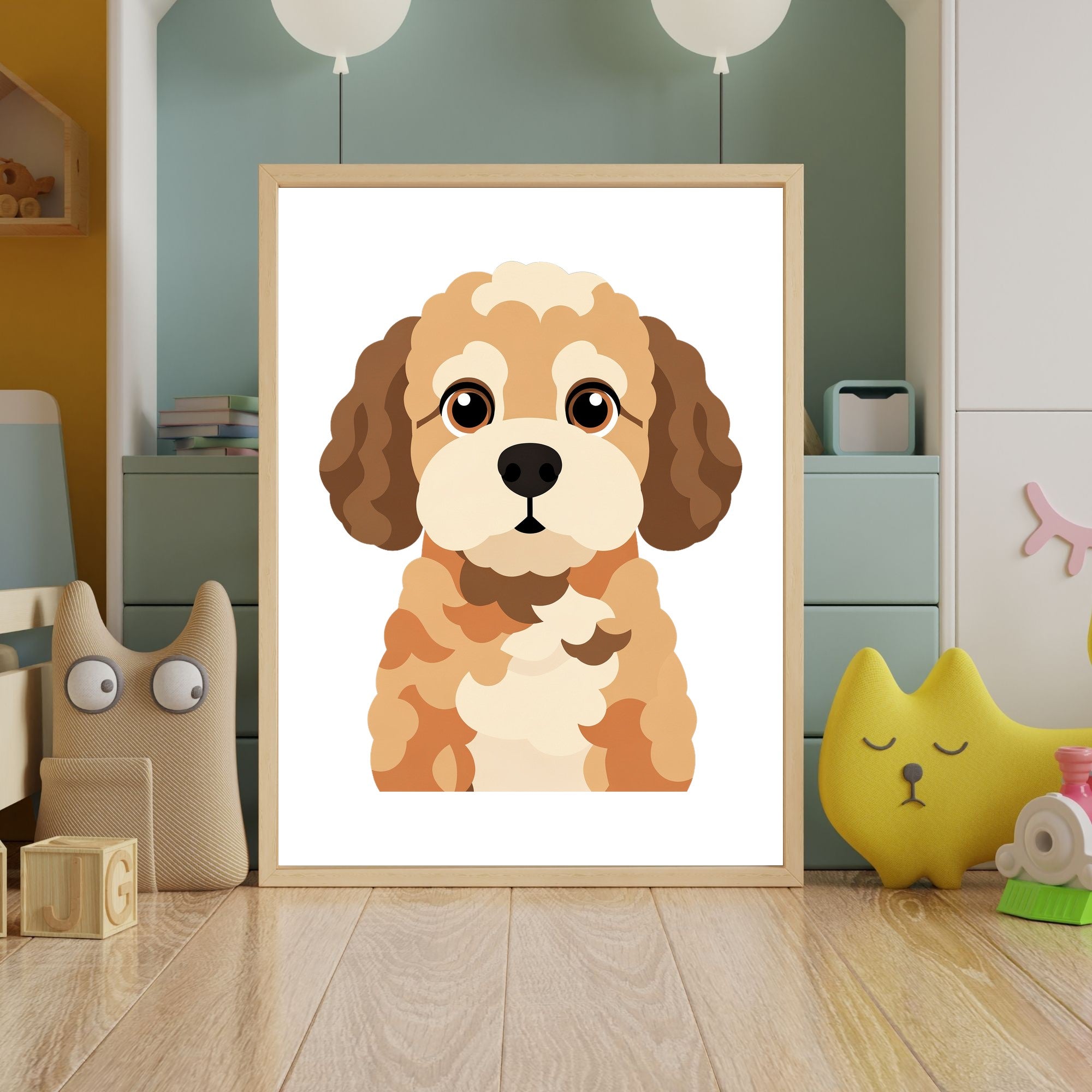 Bold Block Art Print - Framed Nursery Mockup