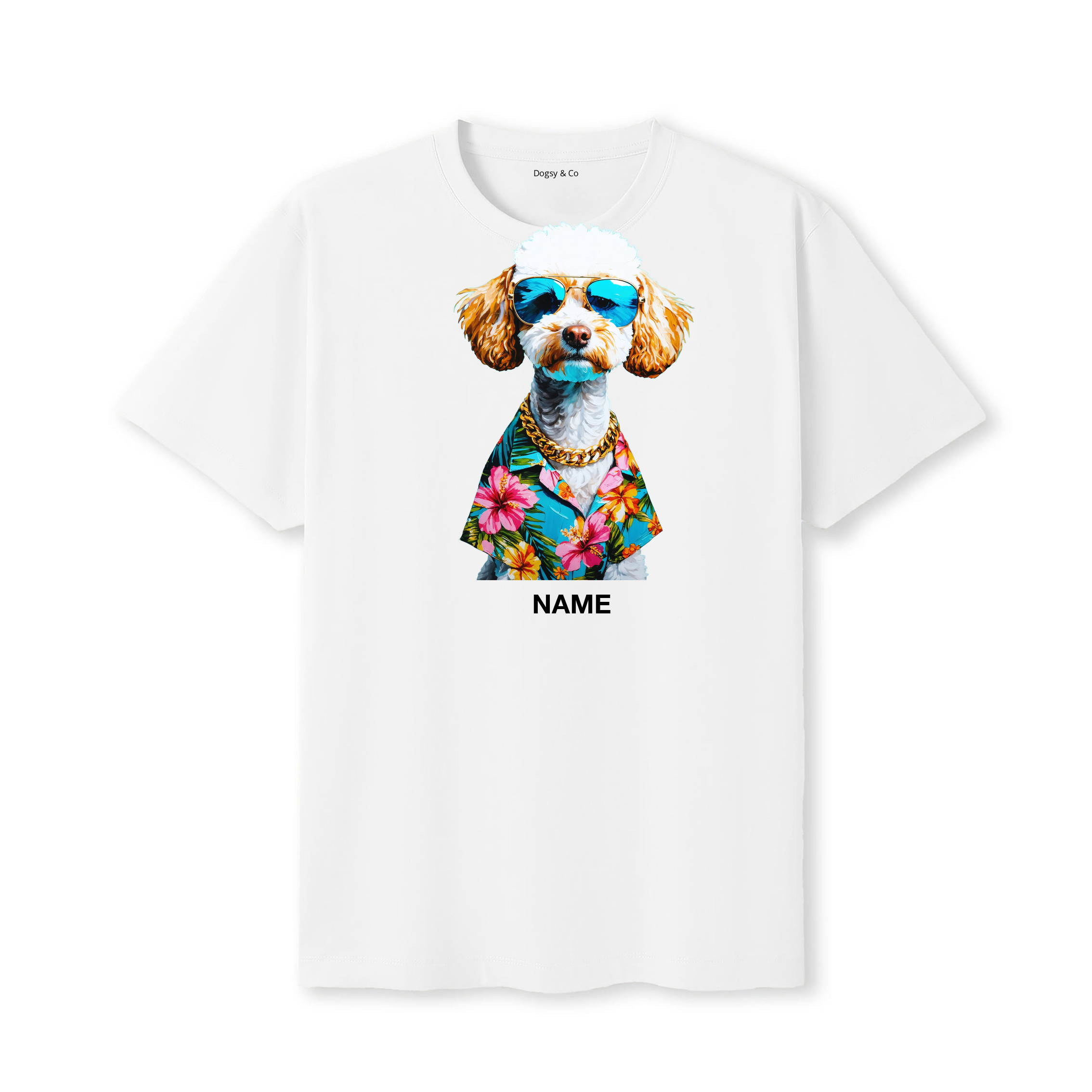 Cockapoo Hawaii Dog Custom T-Shirt - White