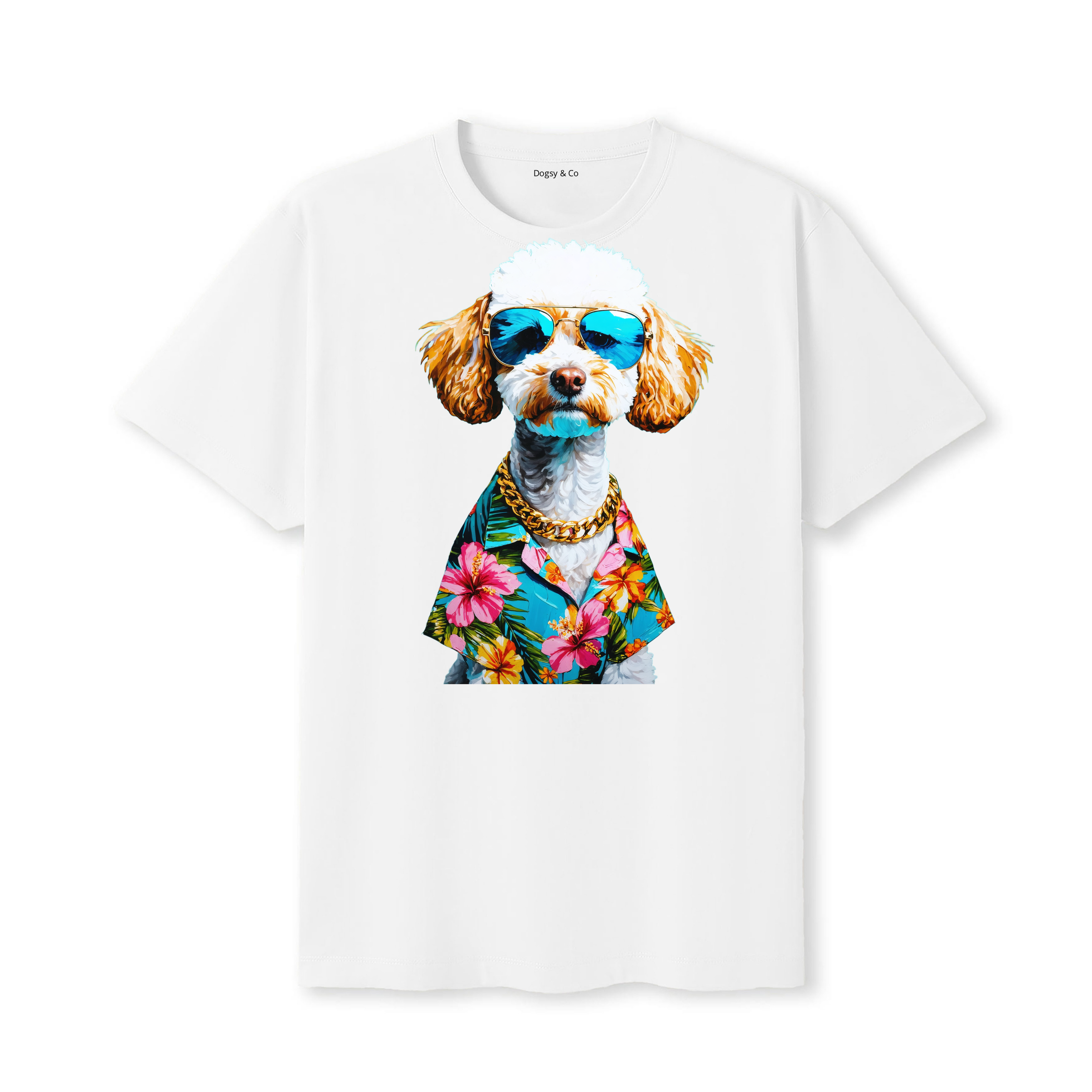 Cockapoo Hawaii Dog T-Shirt - White