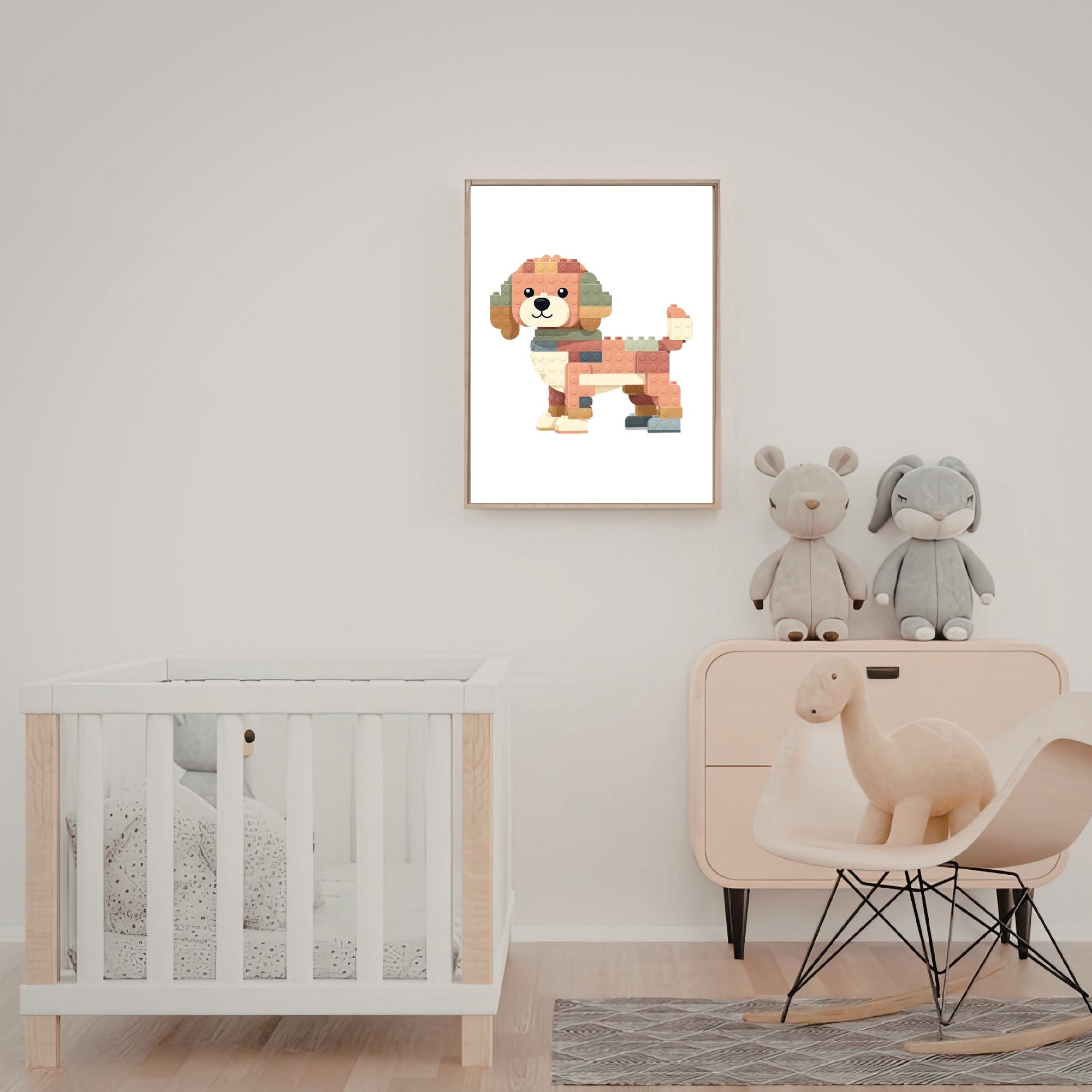 Cockapoo Lego Dog - White