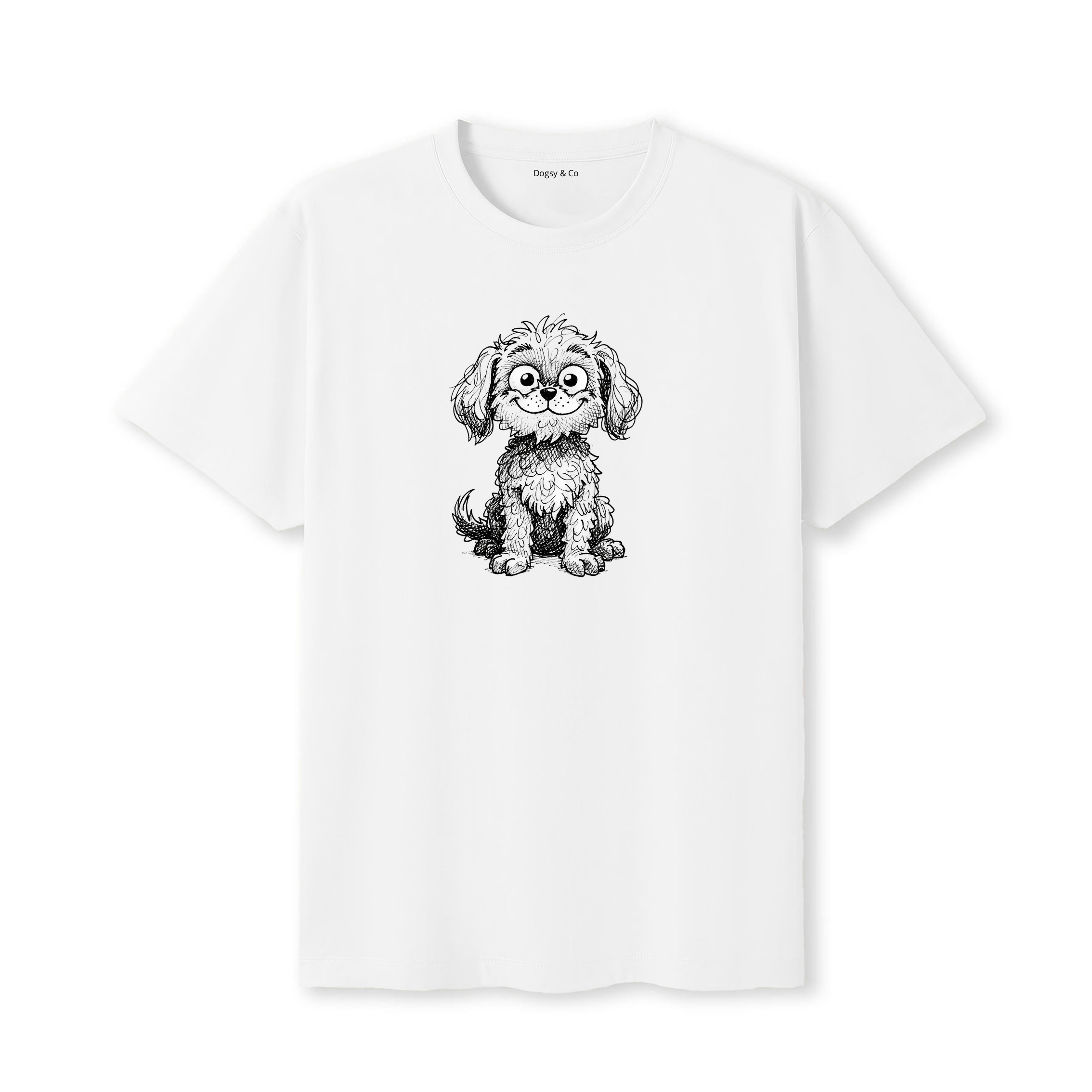 Cockapoo Scraggy Dog T-Shirt - White