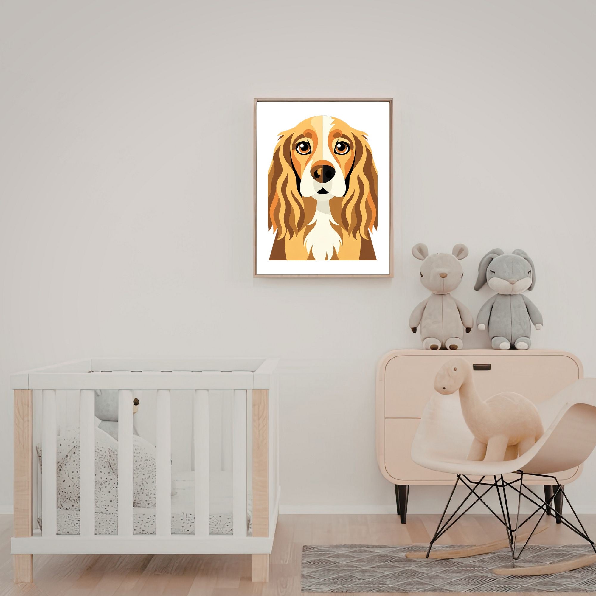 Bold Block Art Print - Framed Nursery Mockup