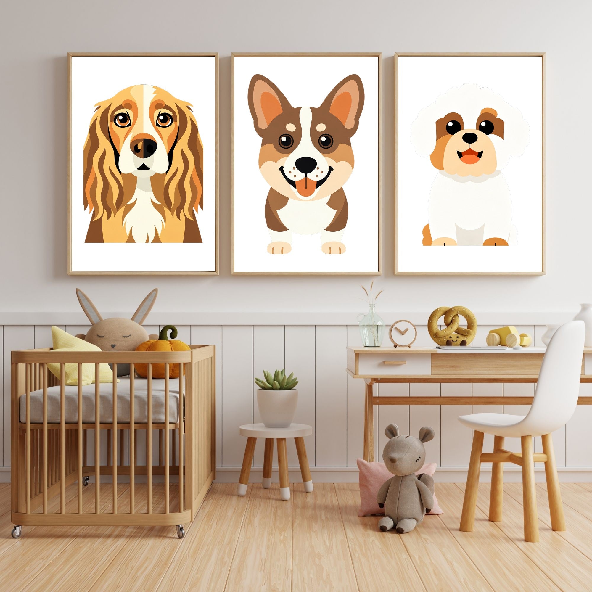 Bold Block Art Print - Framed Nursery Mockup