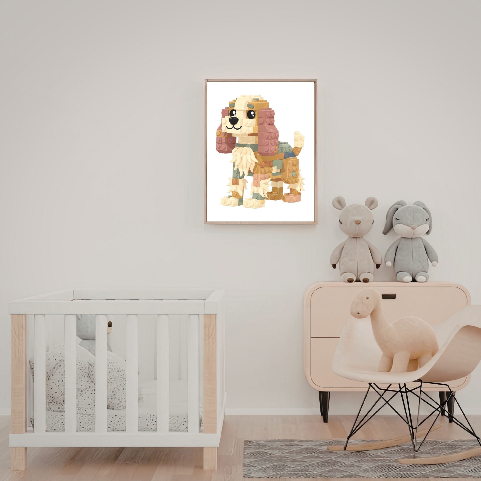 Cocker Spaniel Lego Dog - White