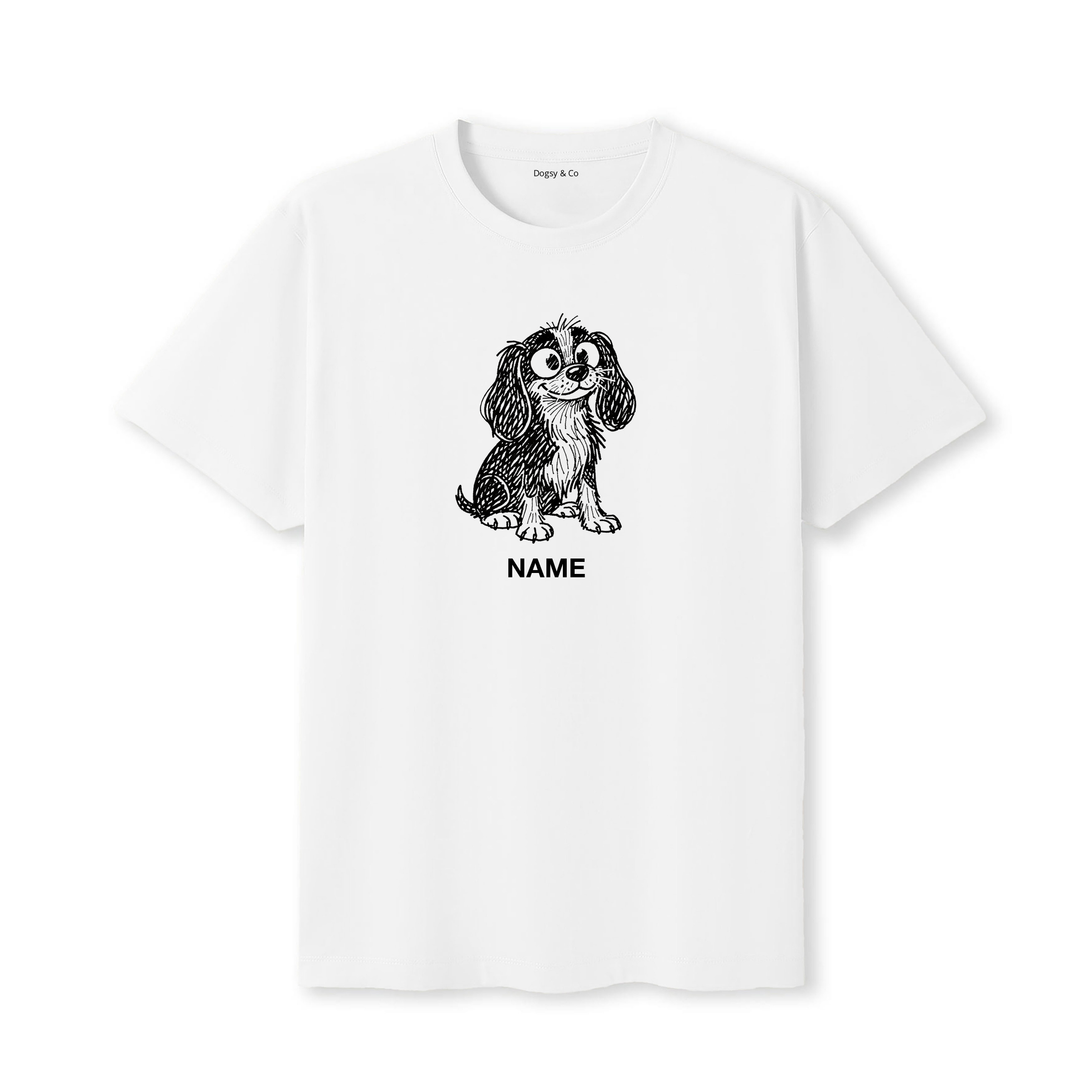 Cocker Spaniel Scraggy Dog Custom - White