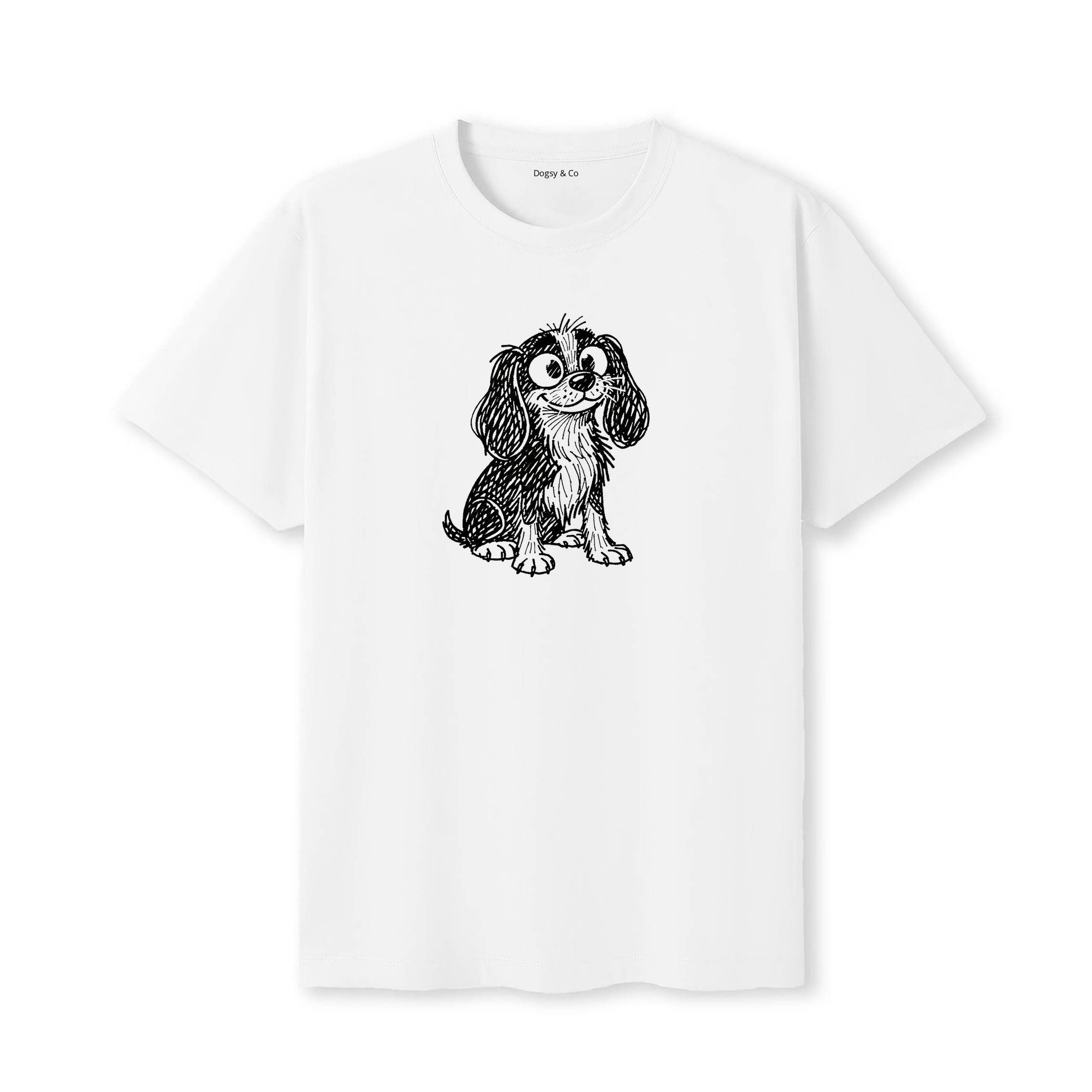 Cocker Spaniel Scraggy Dog T-Shirt - White