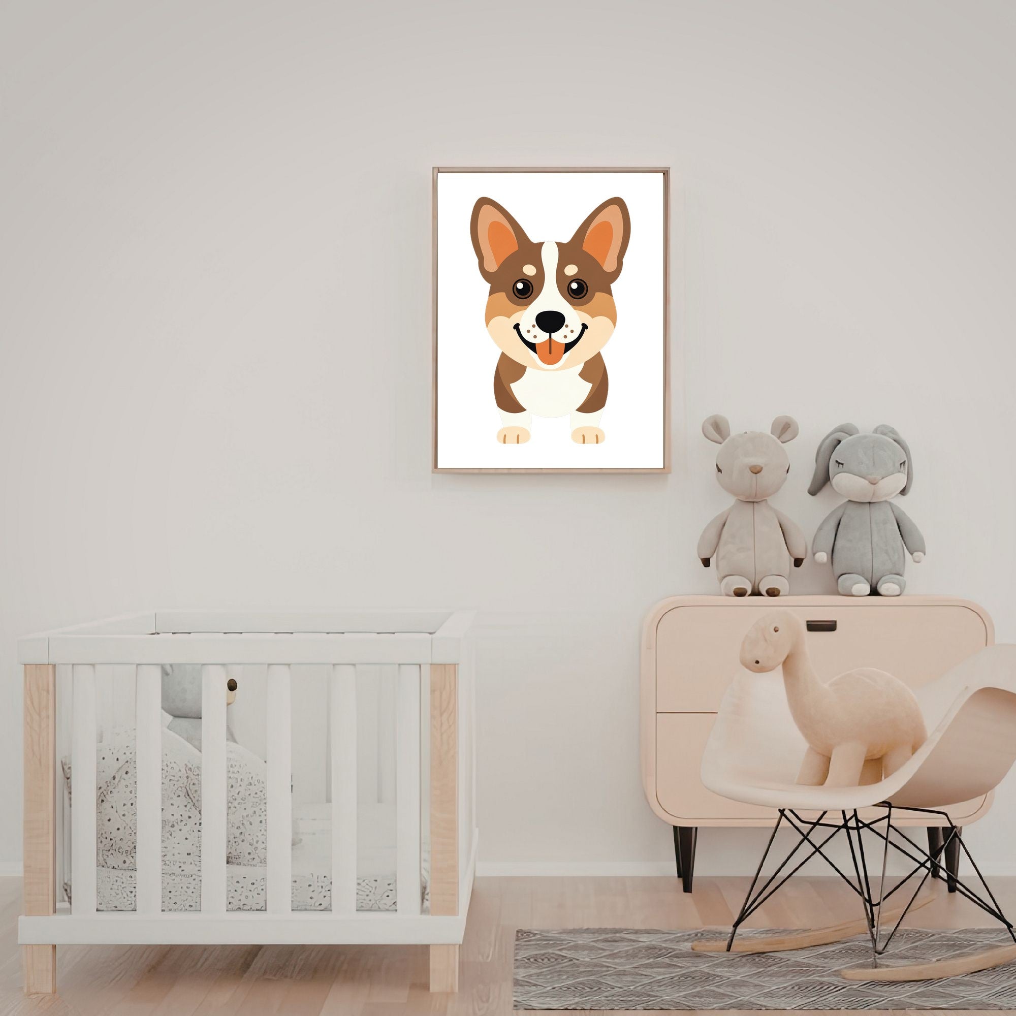 Bold Block Art Print - Framed Nursery Mockup