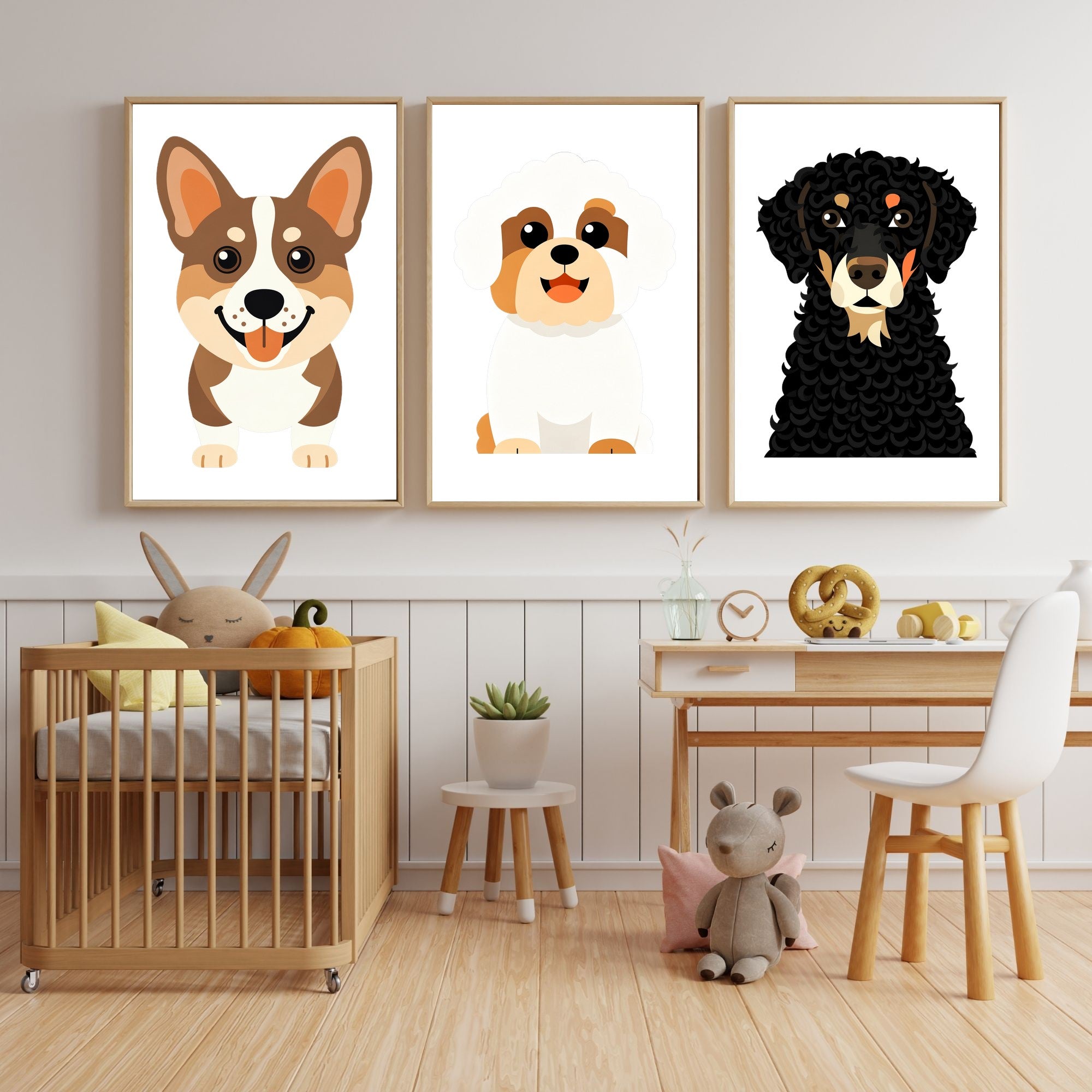 Bold Block Art Print - Framed Nursery Mockup
