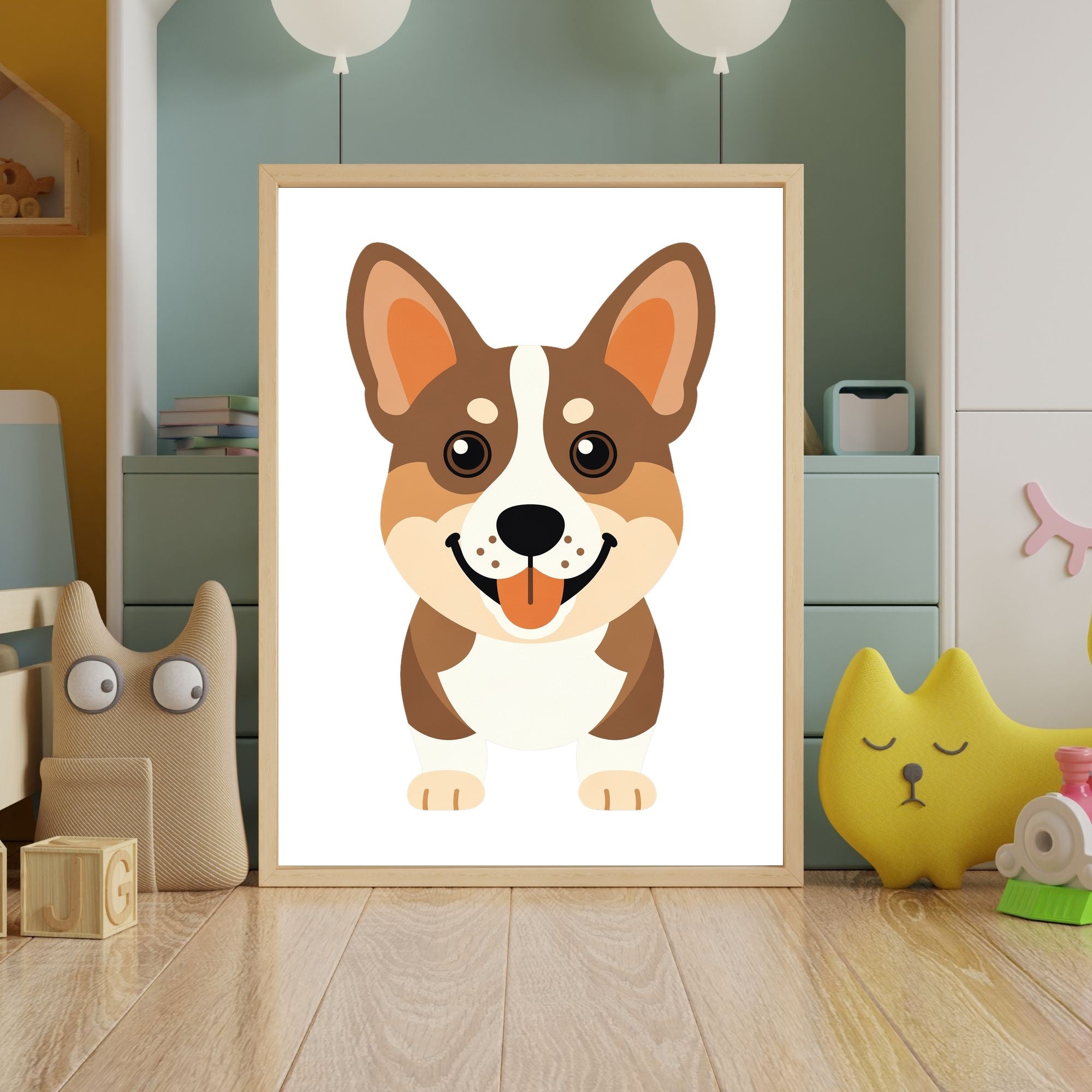 Bold Block Art Print - Framed Nursery Mockup