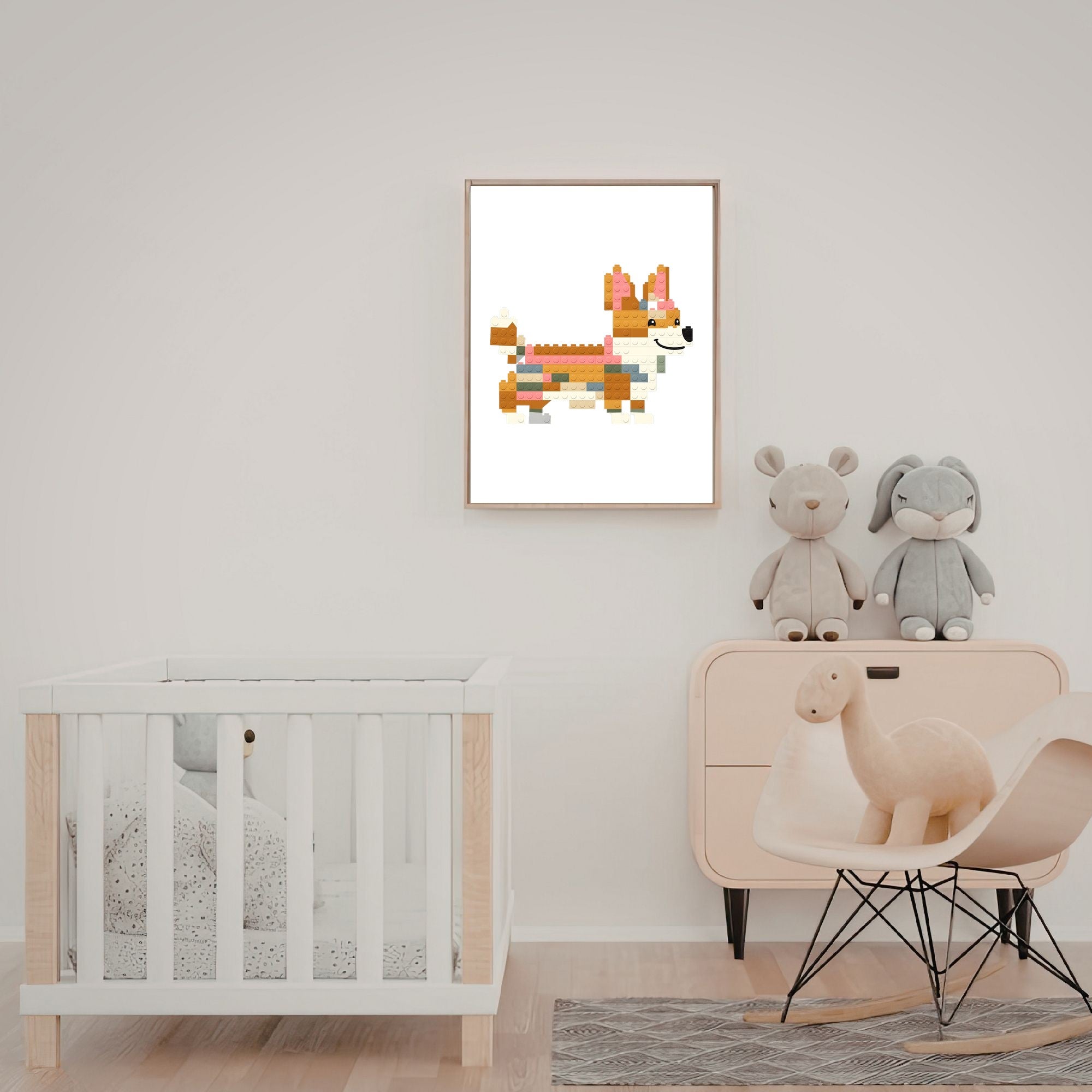 Corgi Lego Dog - White